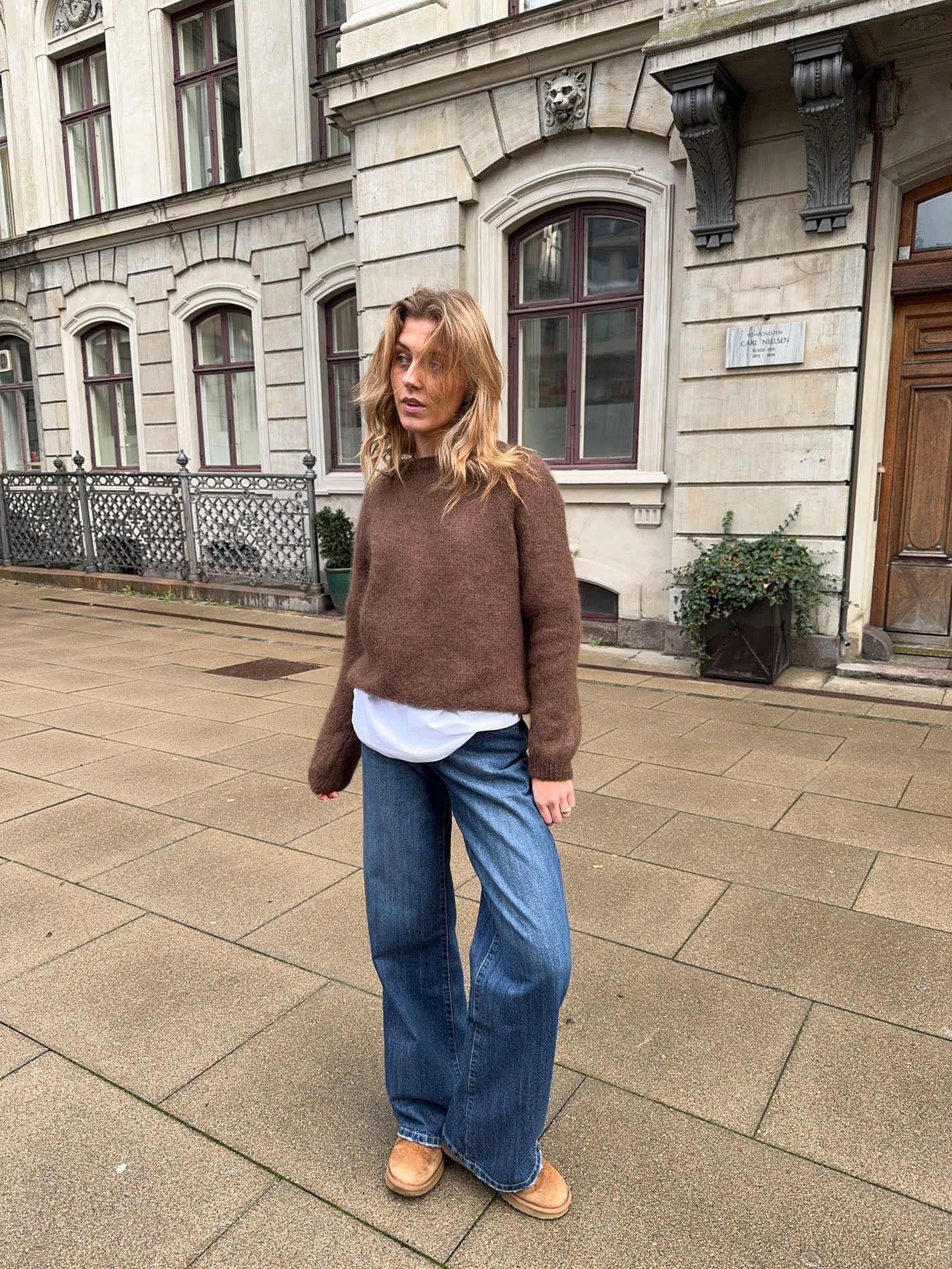 Mila – Brown Relaxed Fit Mohair Sweater