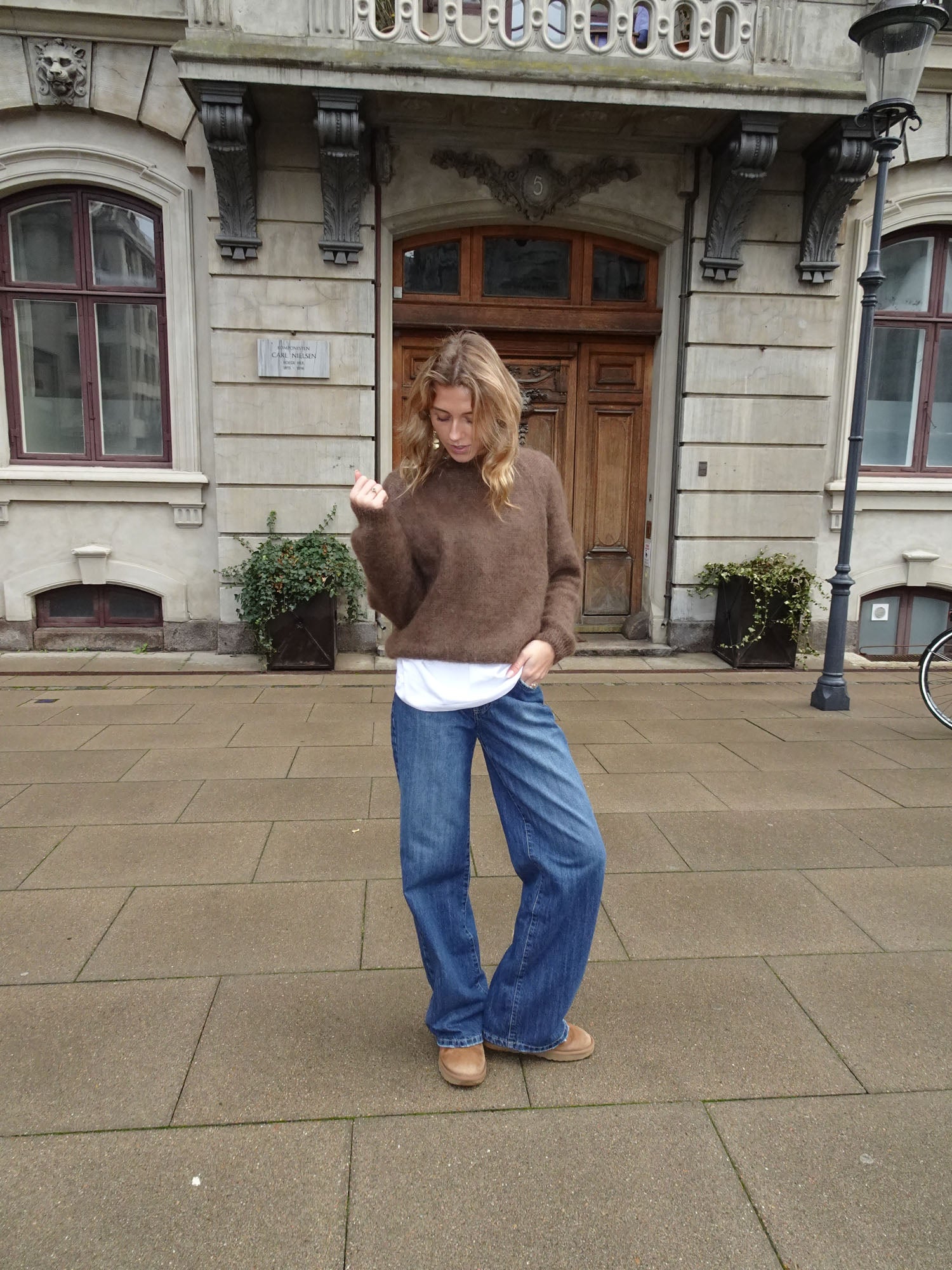 Mila – Brown Relaxed Fit Mohair Sweater