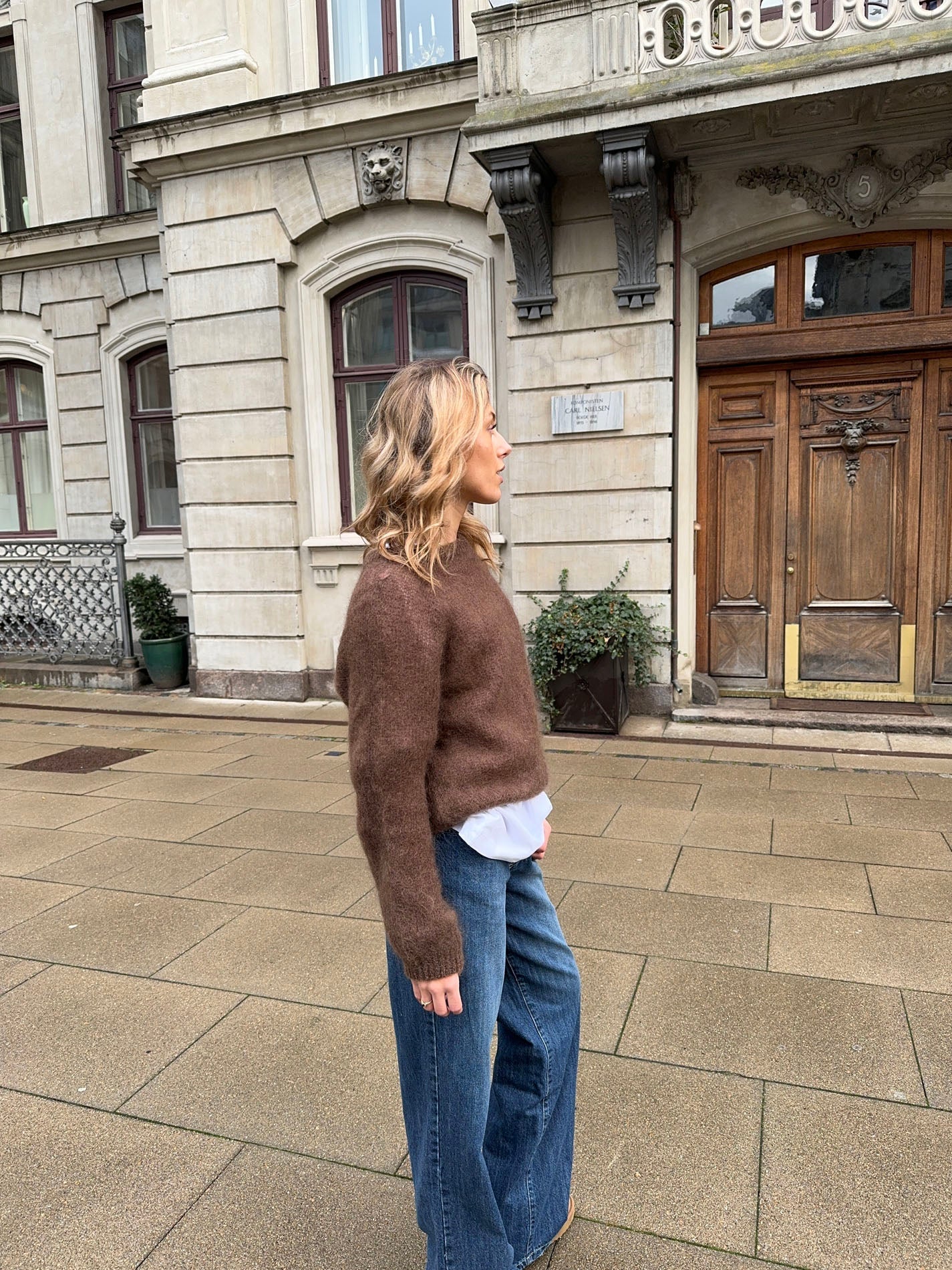 Mila – Brown Relaxed Fit Mohair Sweater