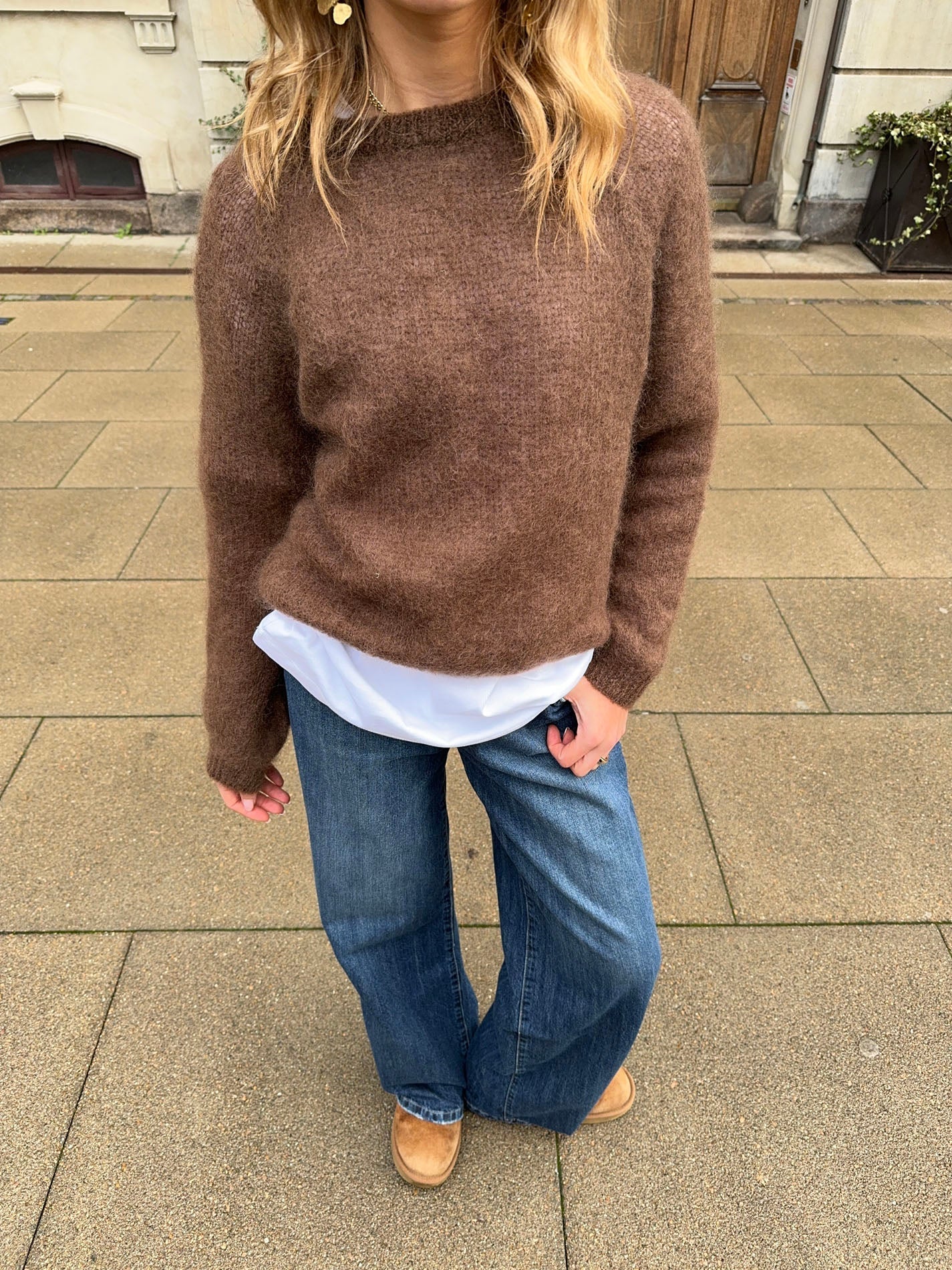 Mila – Brown Relaxed Fit Mohair Sweater