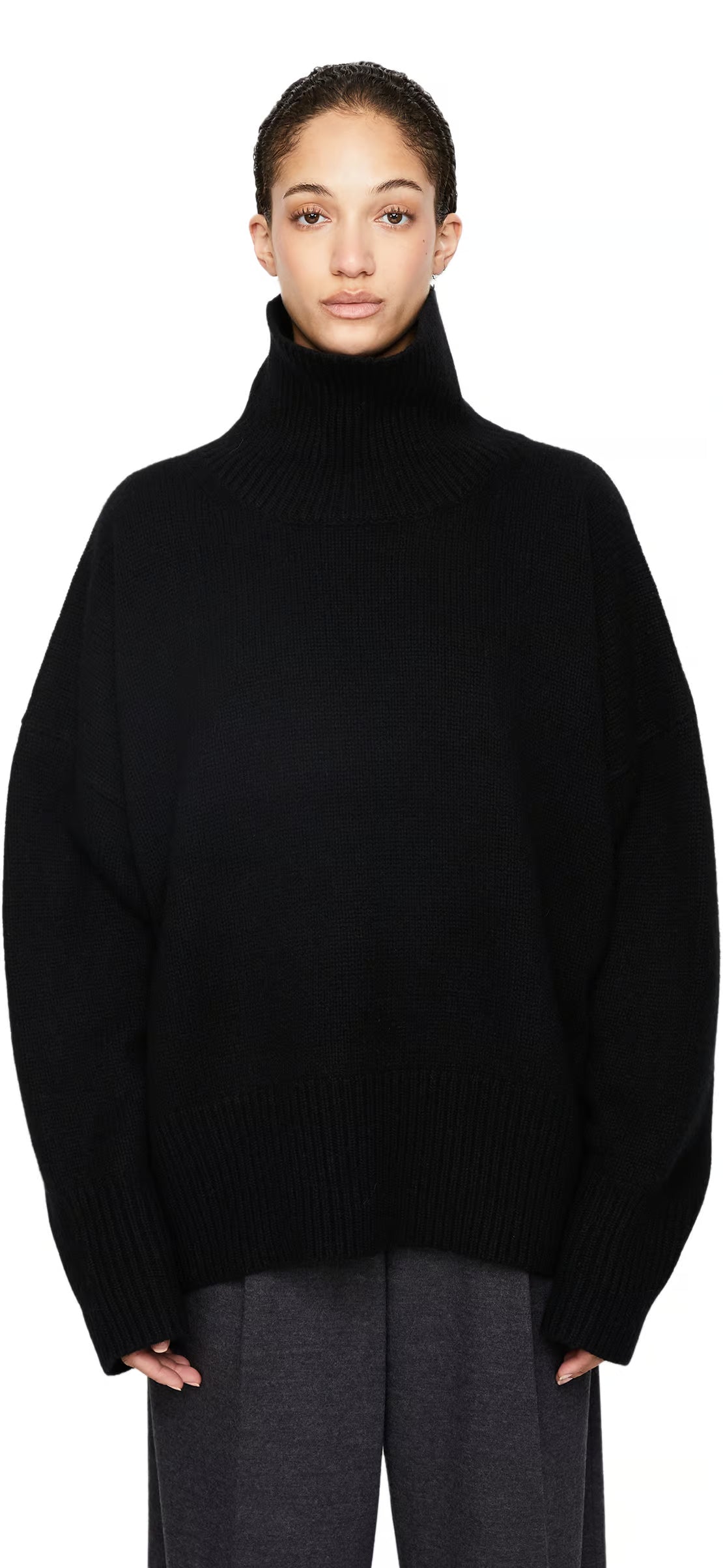 Oversized cashmere jumper with turtleneck Woman