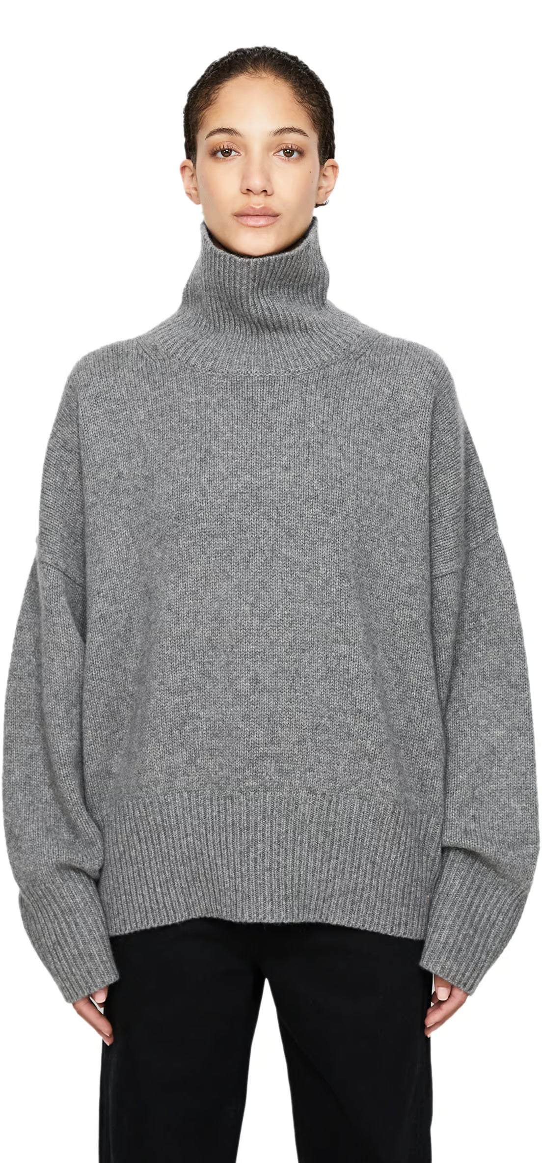 Oversized cashmere jumper with turtleneck Woman