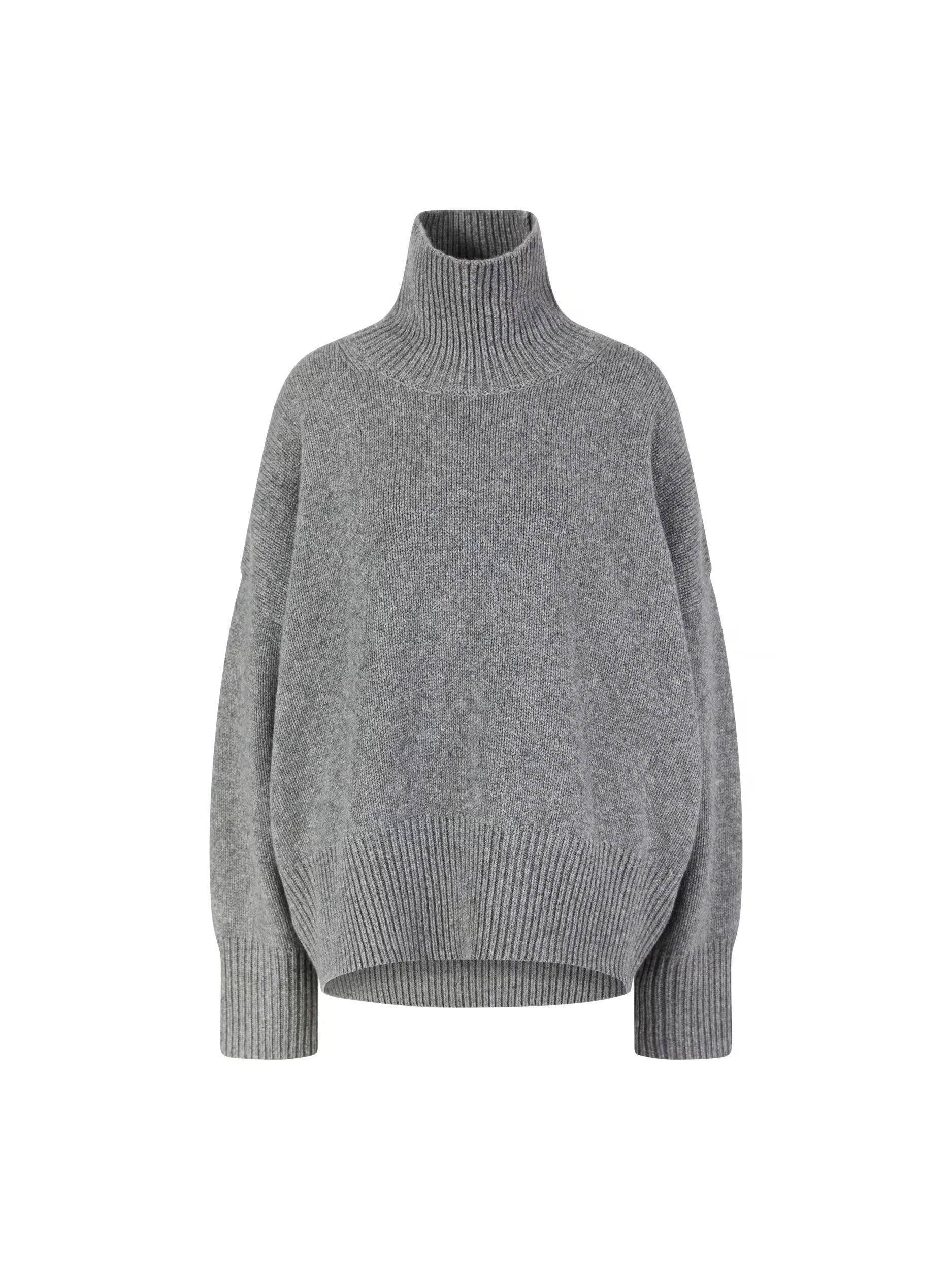 Oversized cashmere jumper with turtleneck Woman