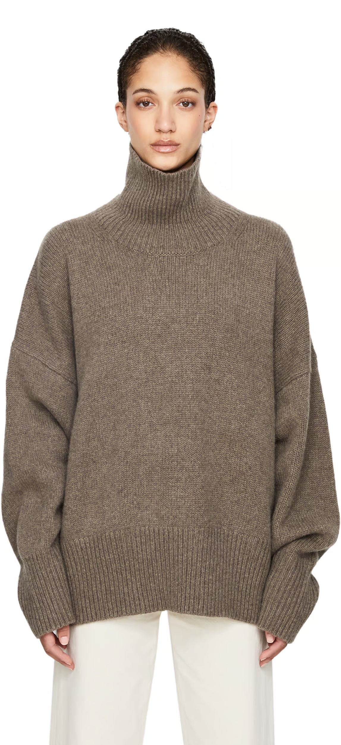 Oversized cashmere jumper with turtleneck Woman