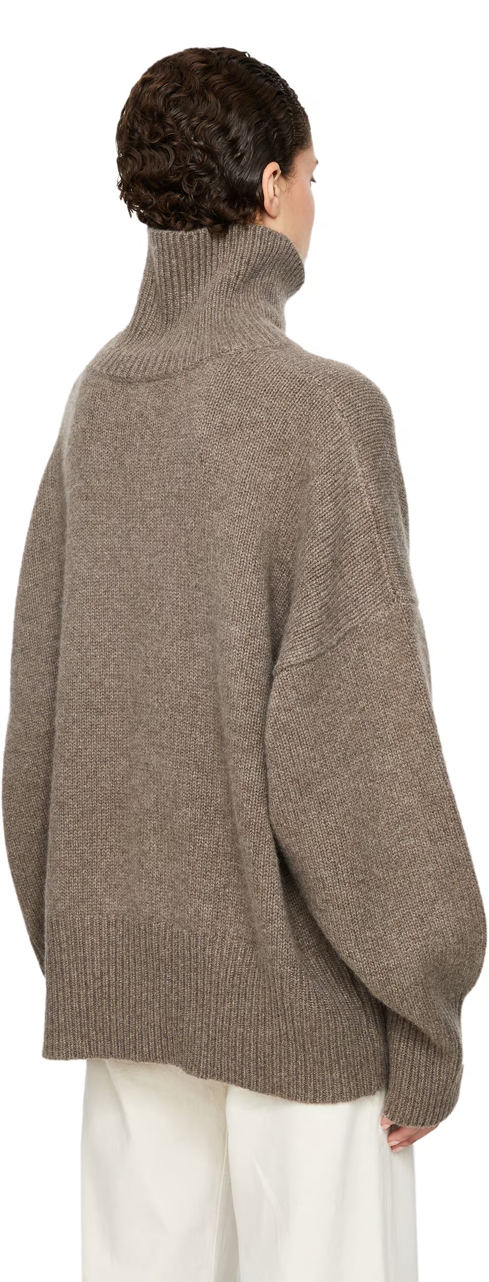 Oversized cashmere jumper with turtleneck Woman