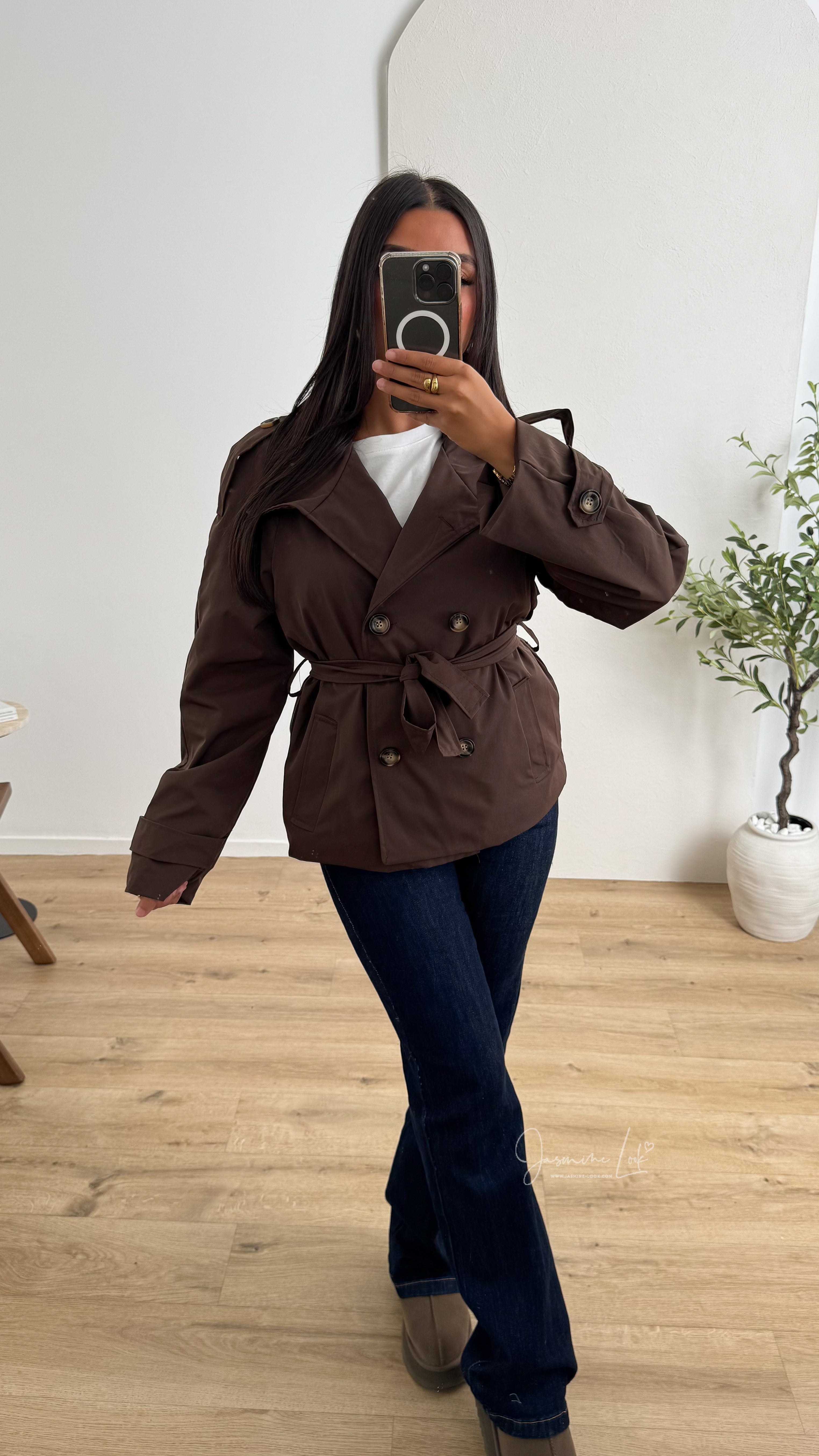 Ayla – Belted Short Trench Coat