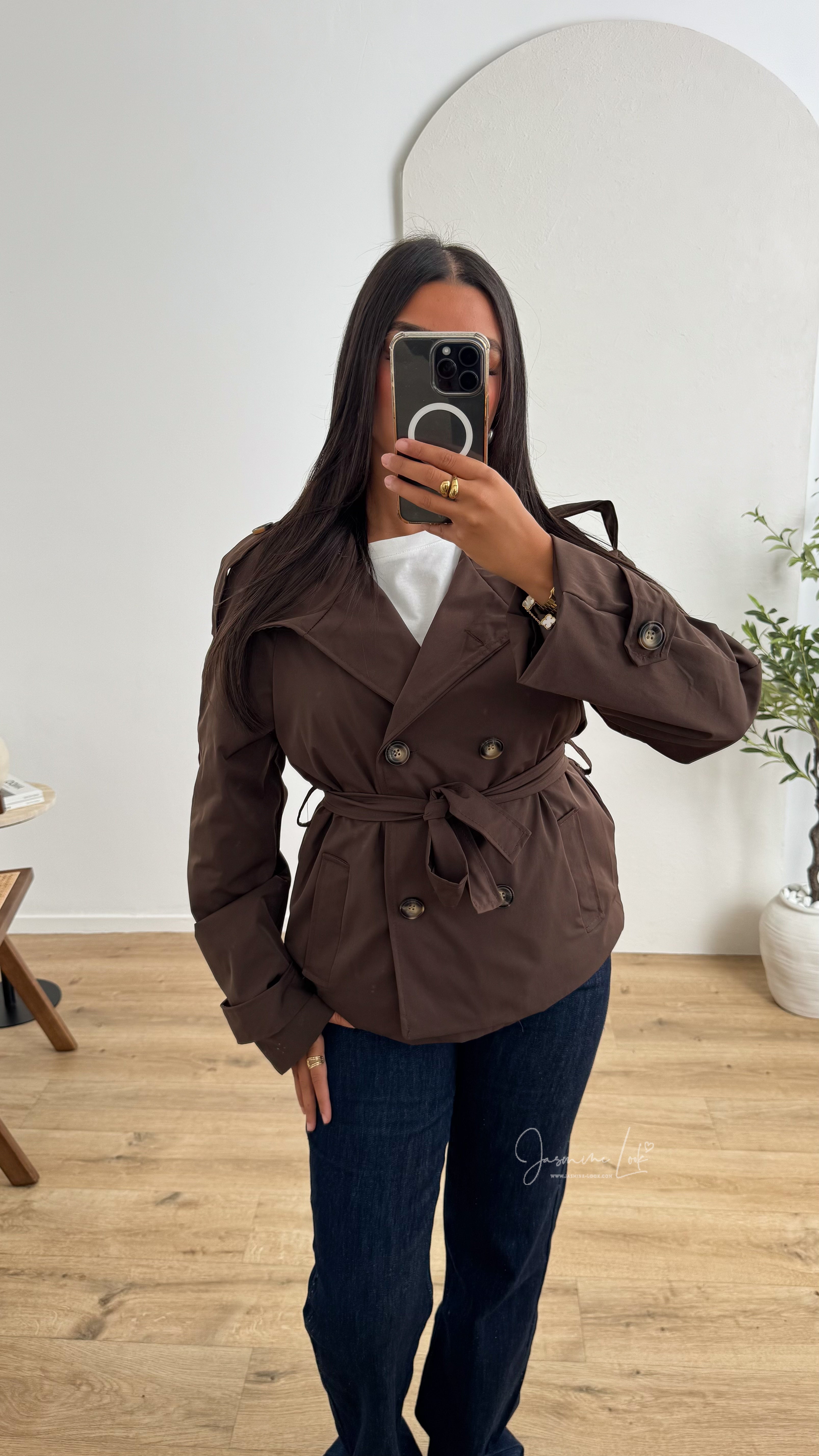 Ayla – Belted Short Trench Coat