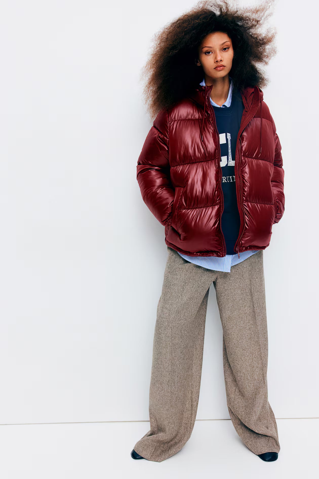 Lisa - Hooded Waterproof Puffer Jacket Red Woman