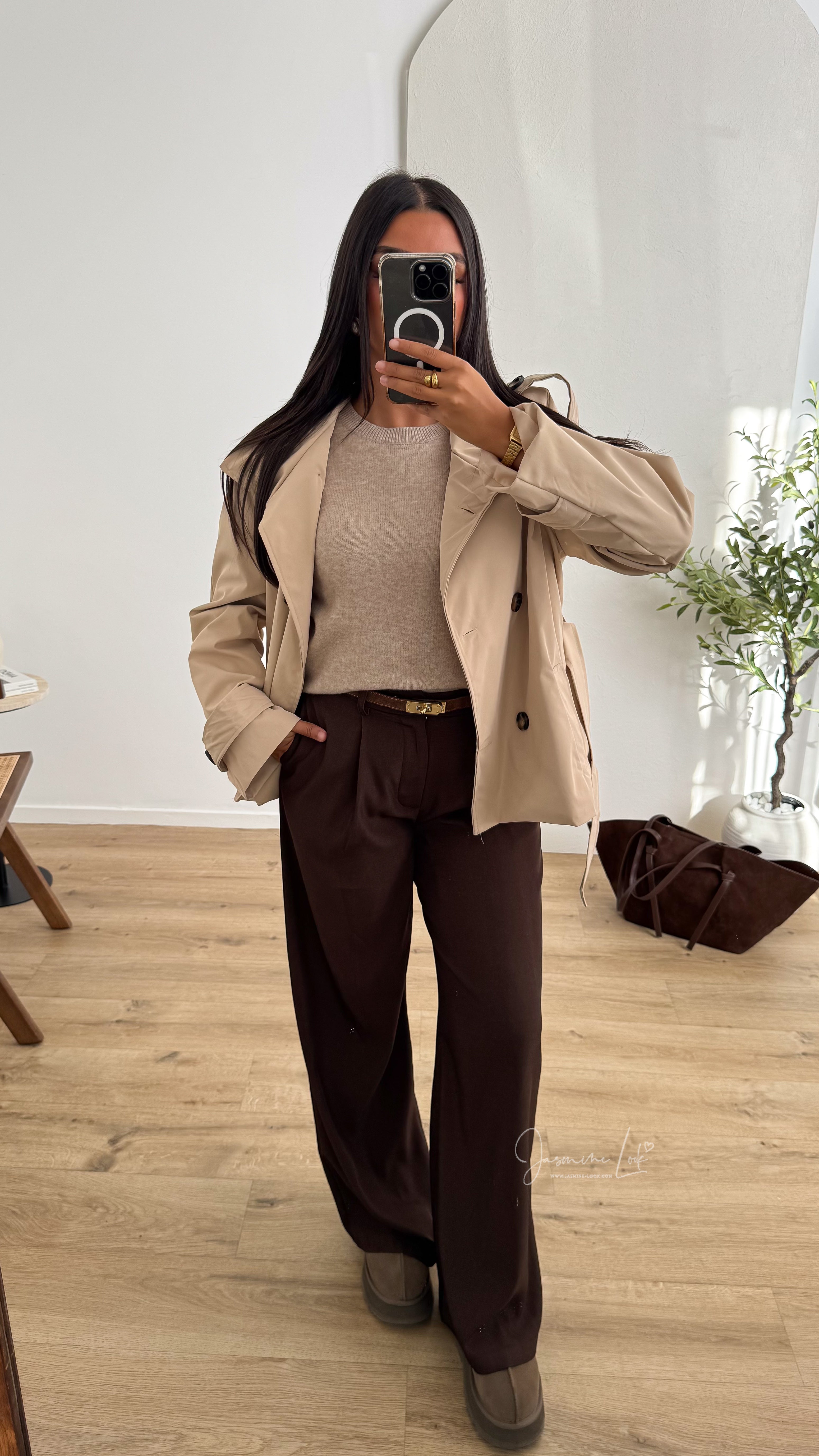 Ayla – Belted Short Trench Coat