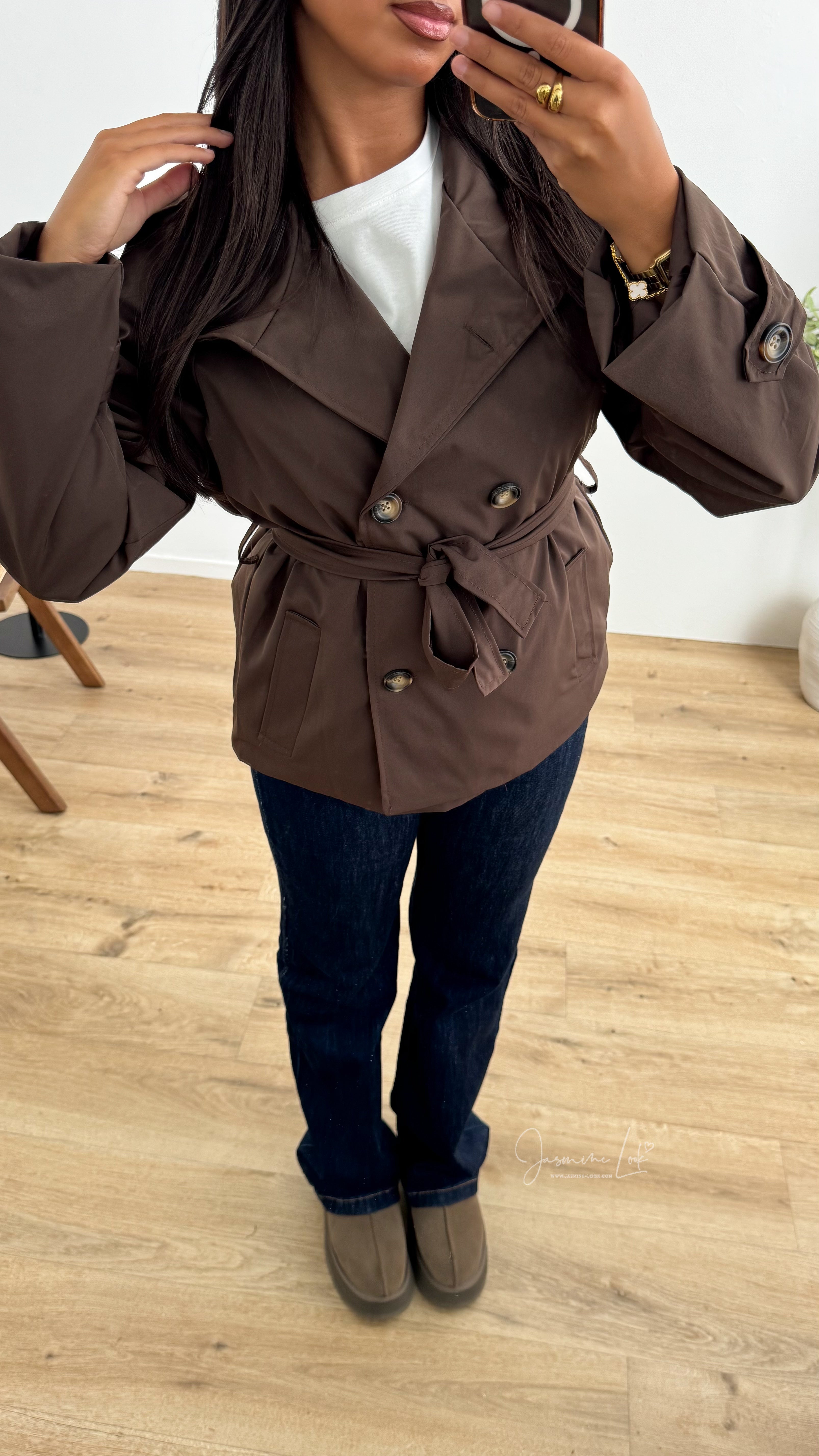 Ayla – Belted Short Trench Coat