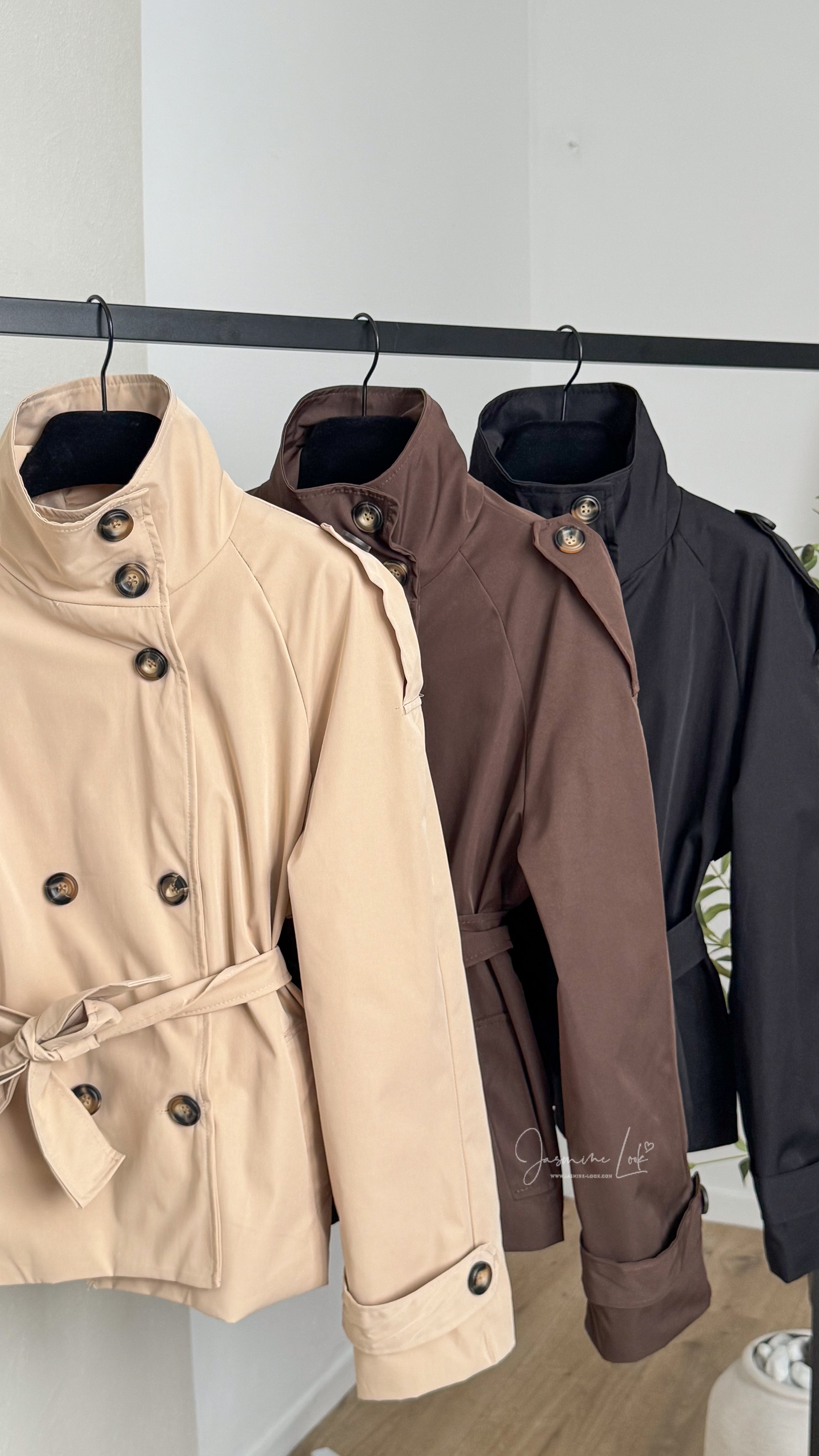 Ayla – Belted Short Trench Coat
