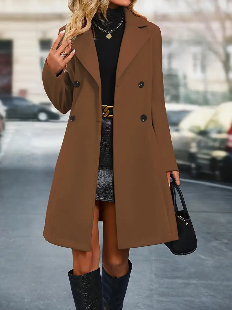 Double-Breasted Trench Coat With Belt Woman