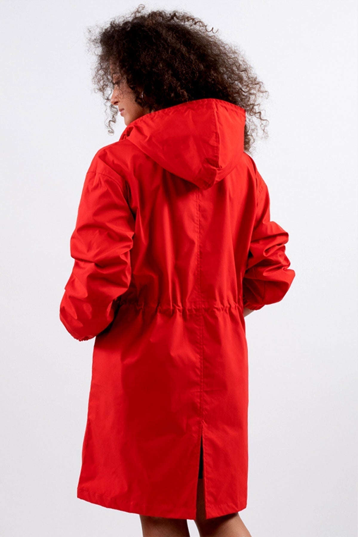 Women Waterproof Hooded Trench Coat Windbreaker