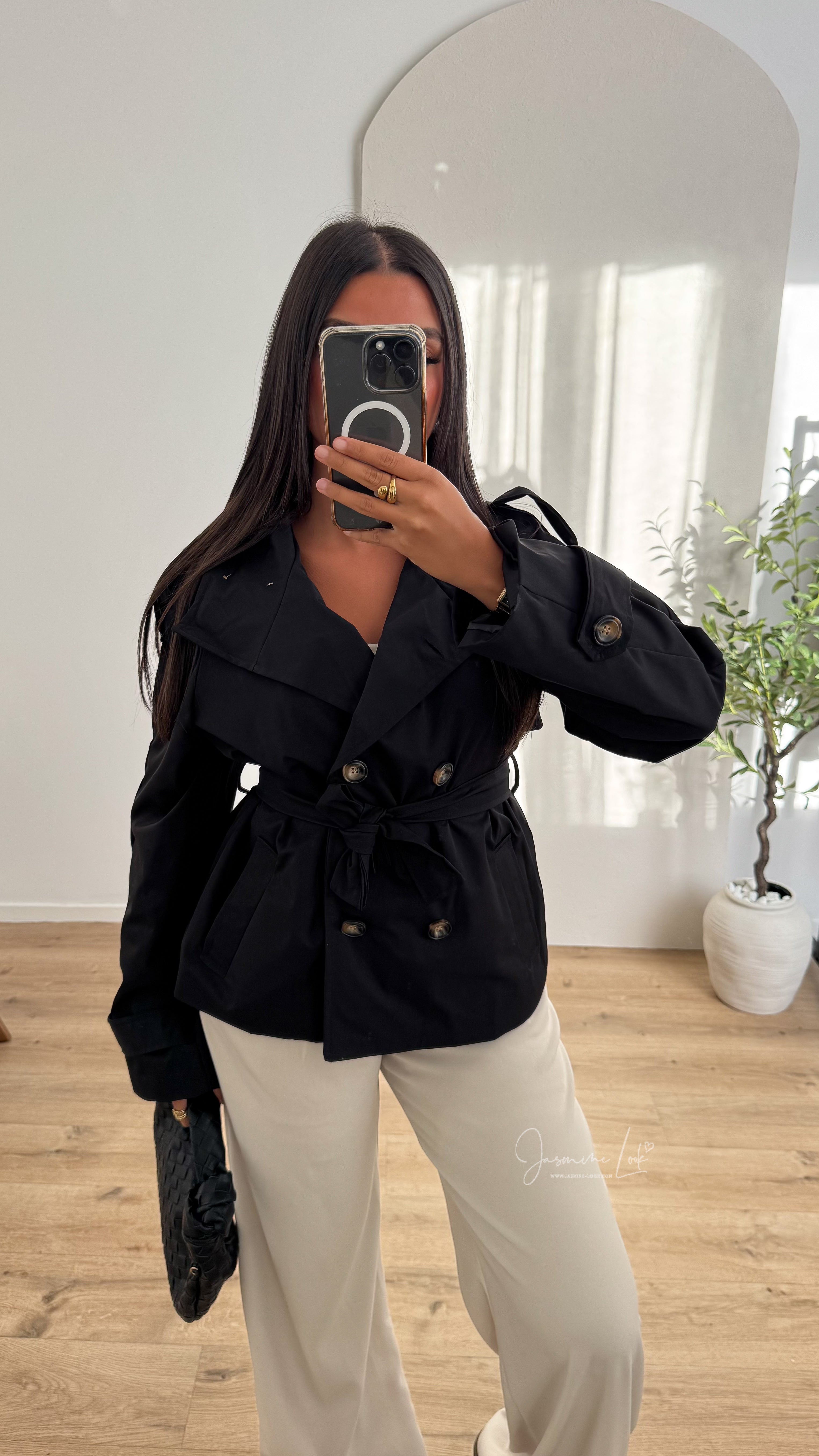 Ayla – Belted Short Trench Coat