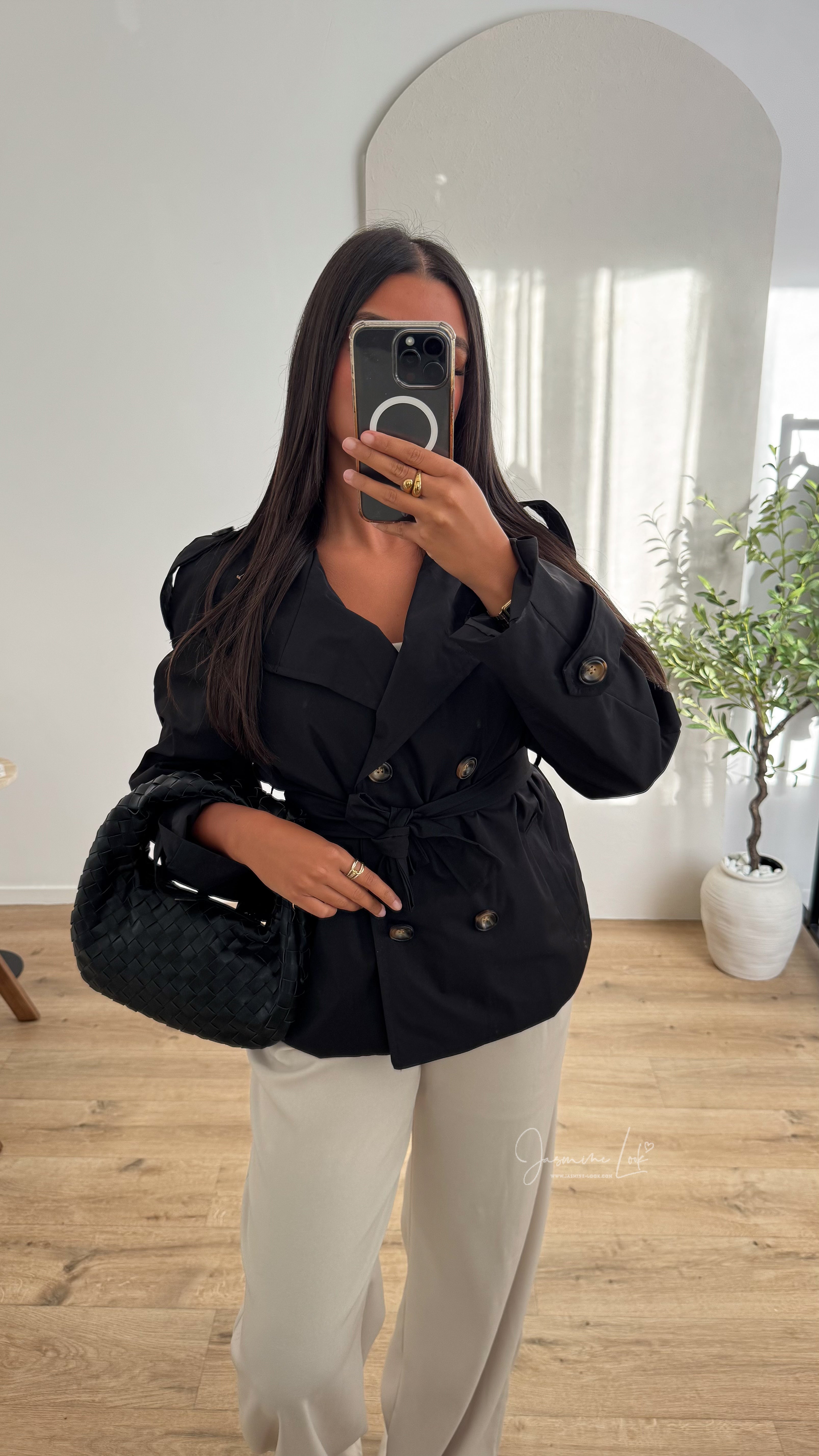 Ayla – Belted Short Trench Coat