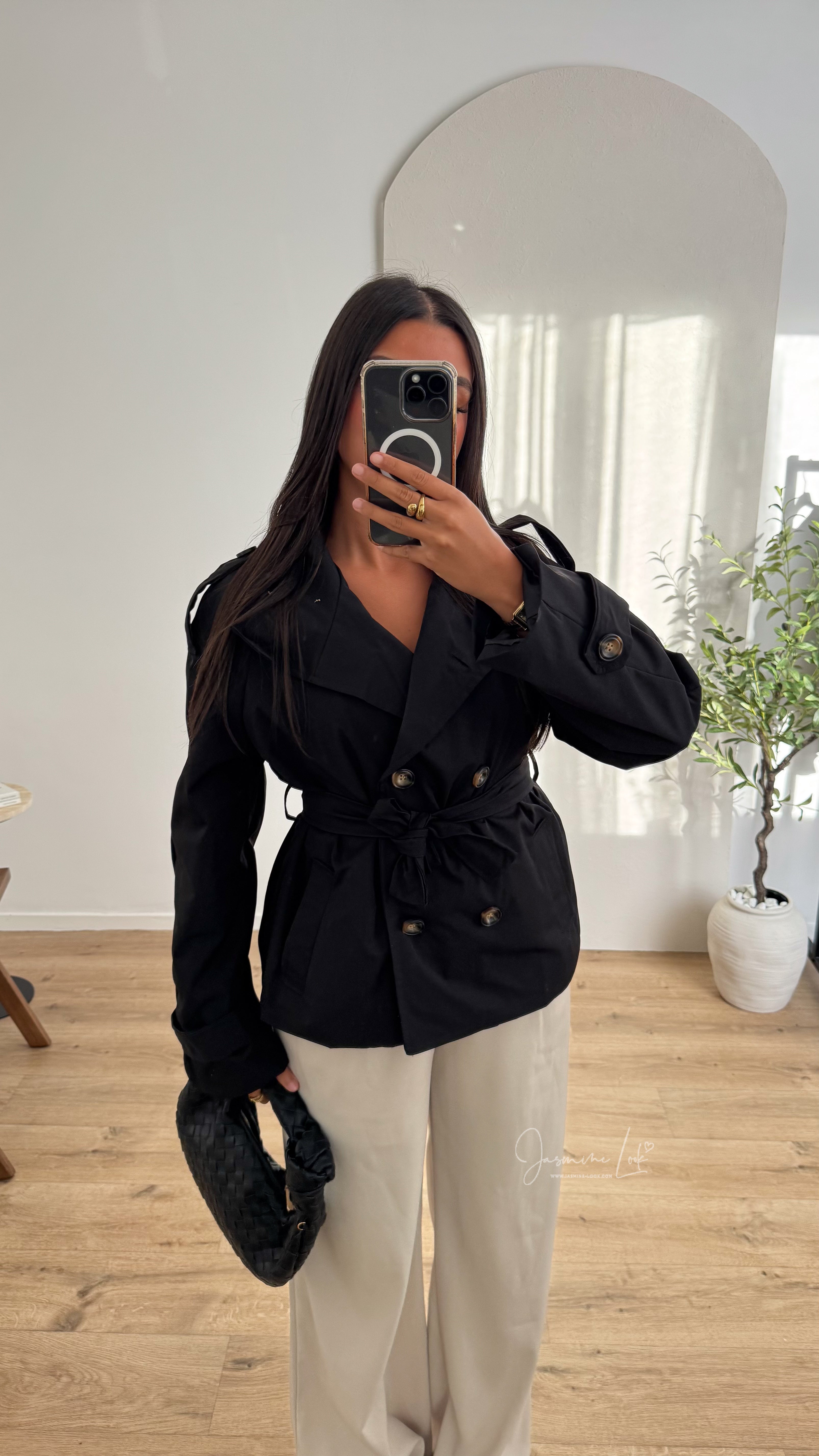 Ayla – Belted Short Trench Coat
