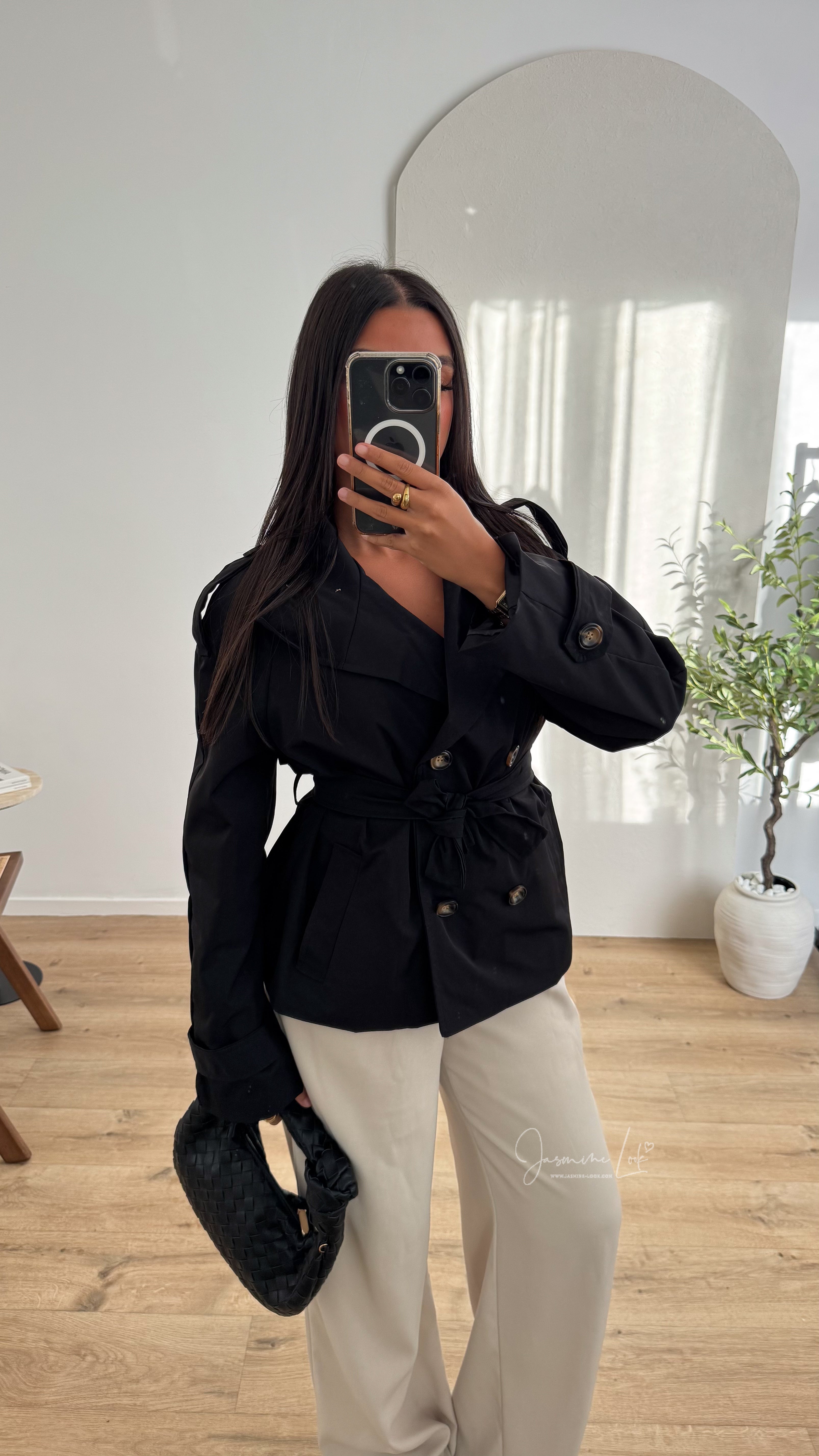 Ayla – Belted Short Trench Coat