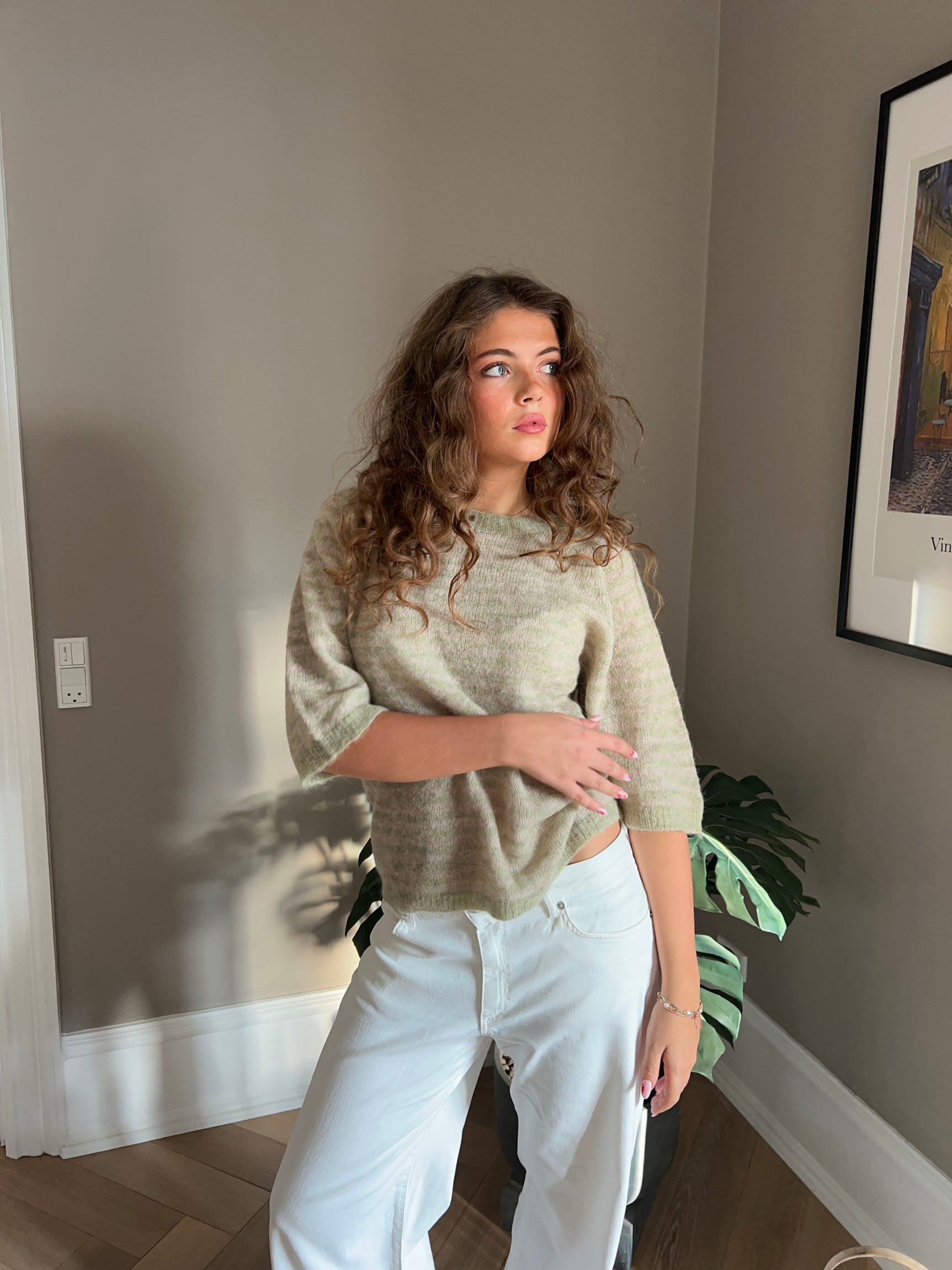 Erin – Striped Alpaca Knit Top