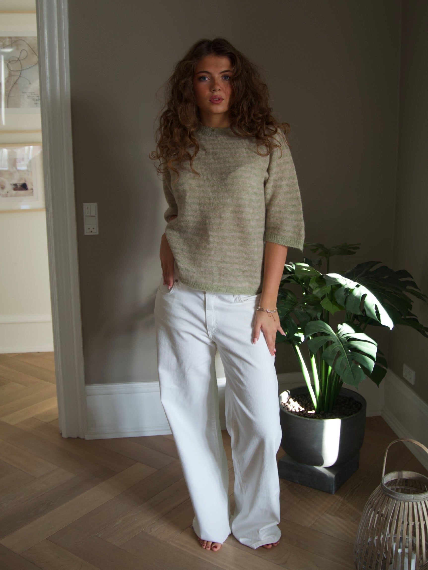 Erin – Striped Alpaca Knit Top