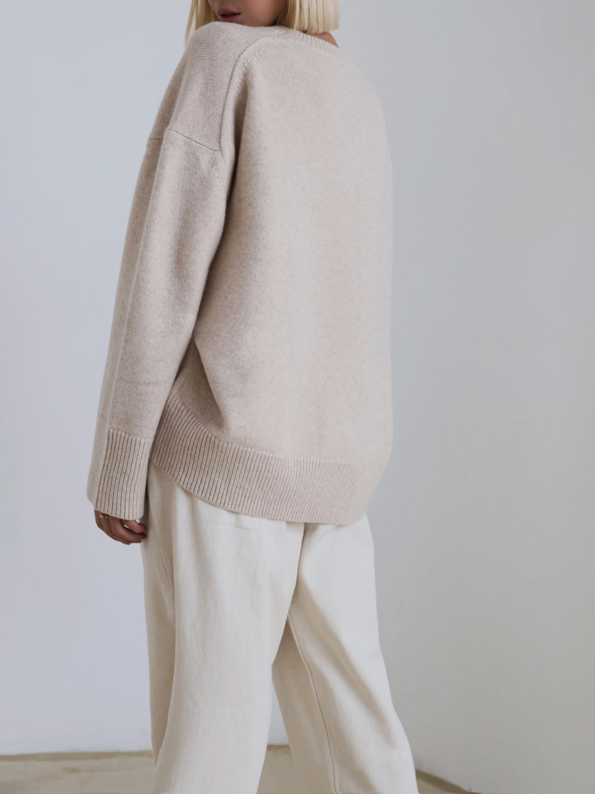 Basic Oversized Pullover Sweater Woman