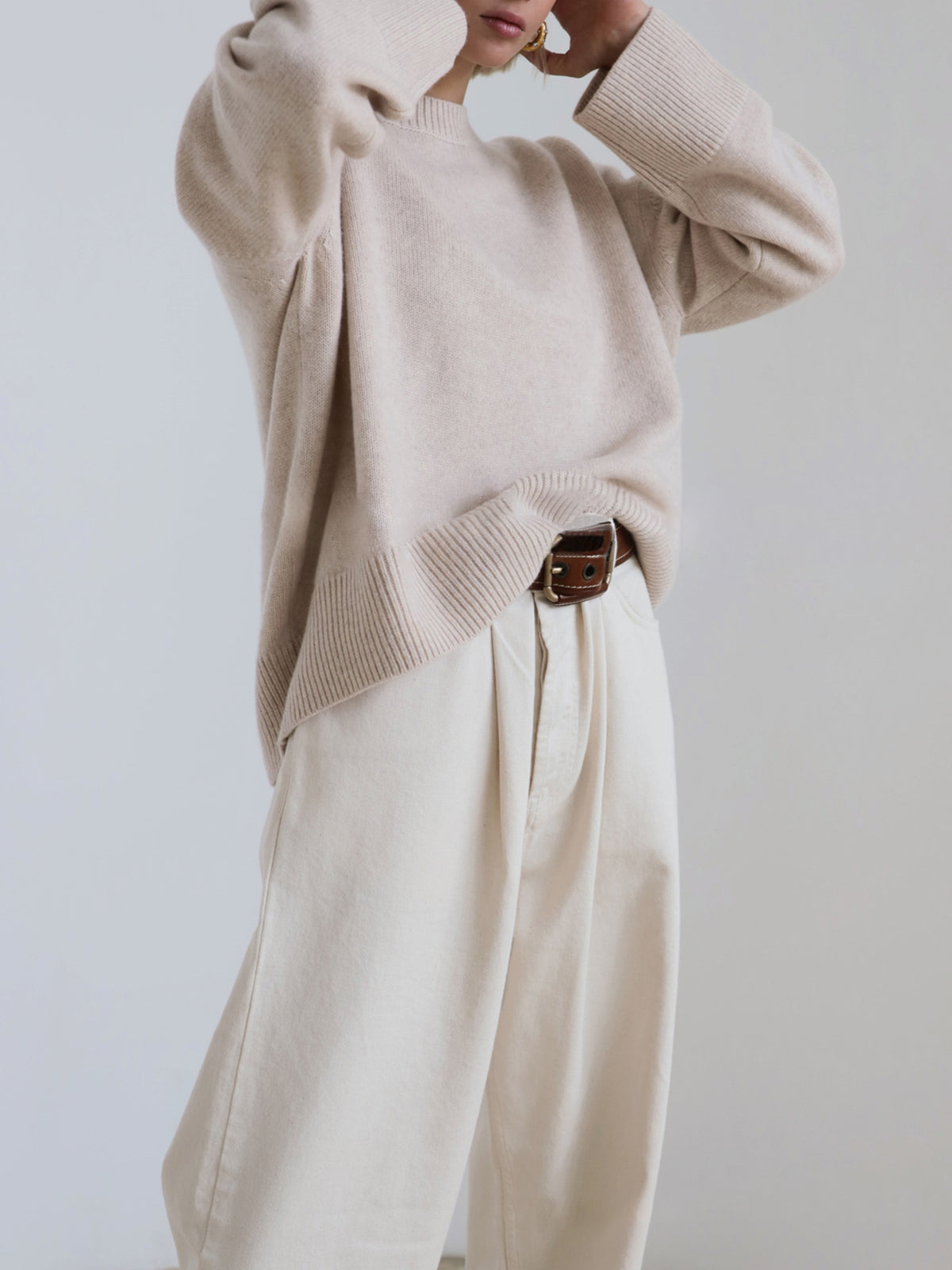 Basic Oversized Pullover Sweater Woman