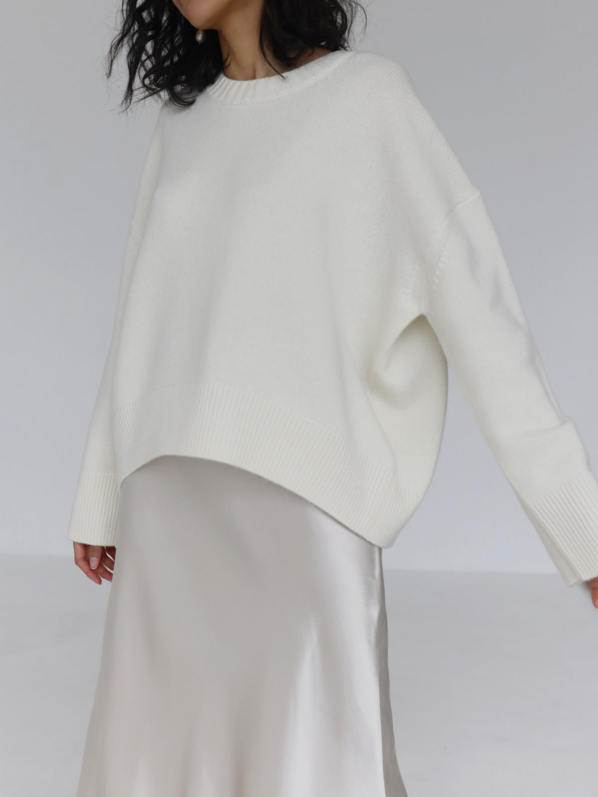 Basic Oversized Pullover Sweater Woman