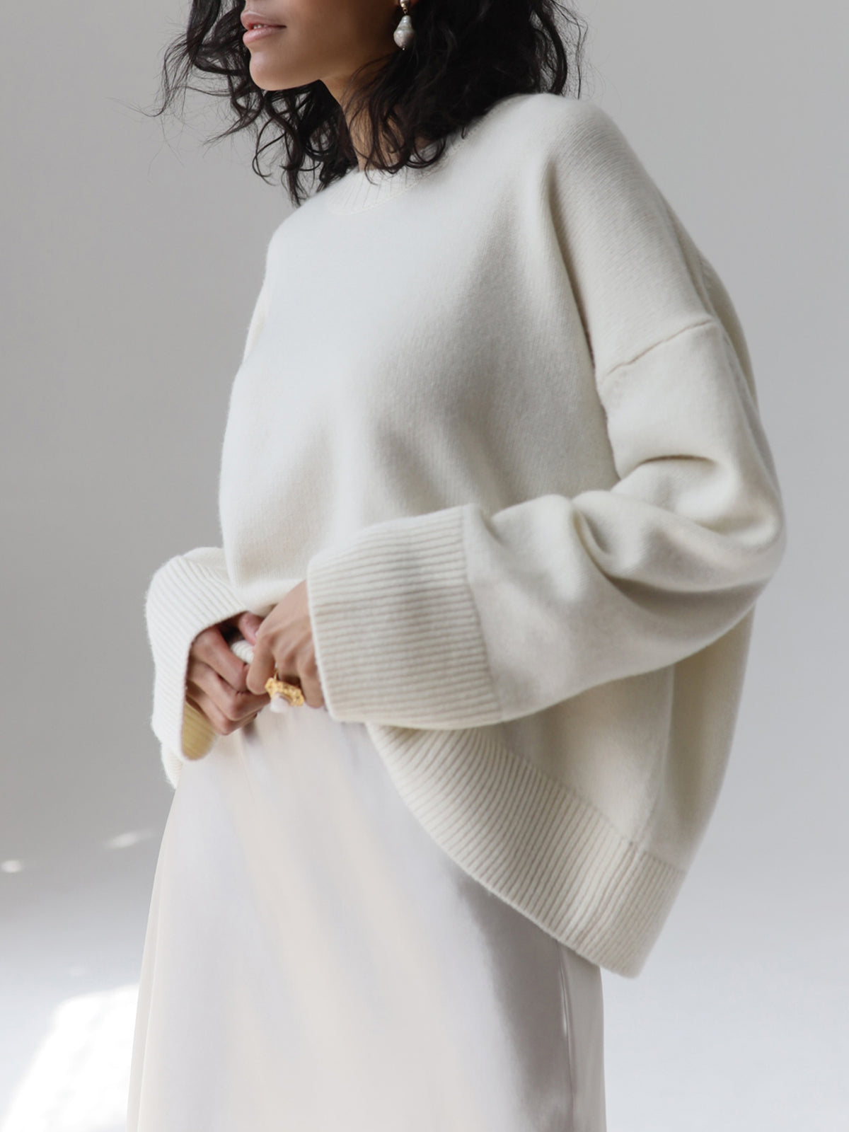 Basic Oversized Pullover Sweater Woman