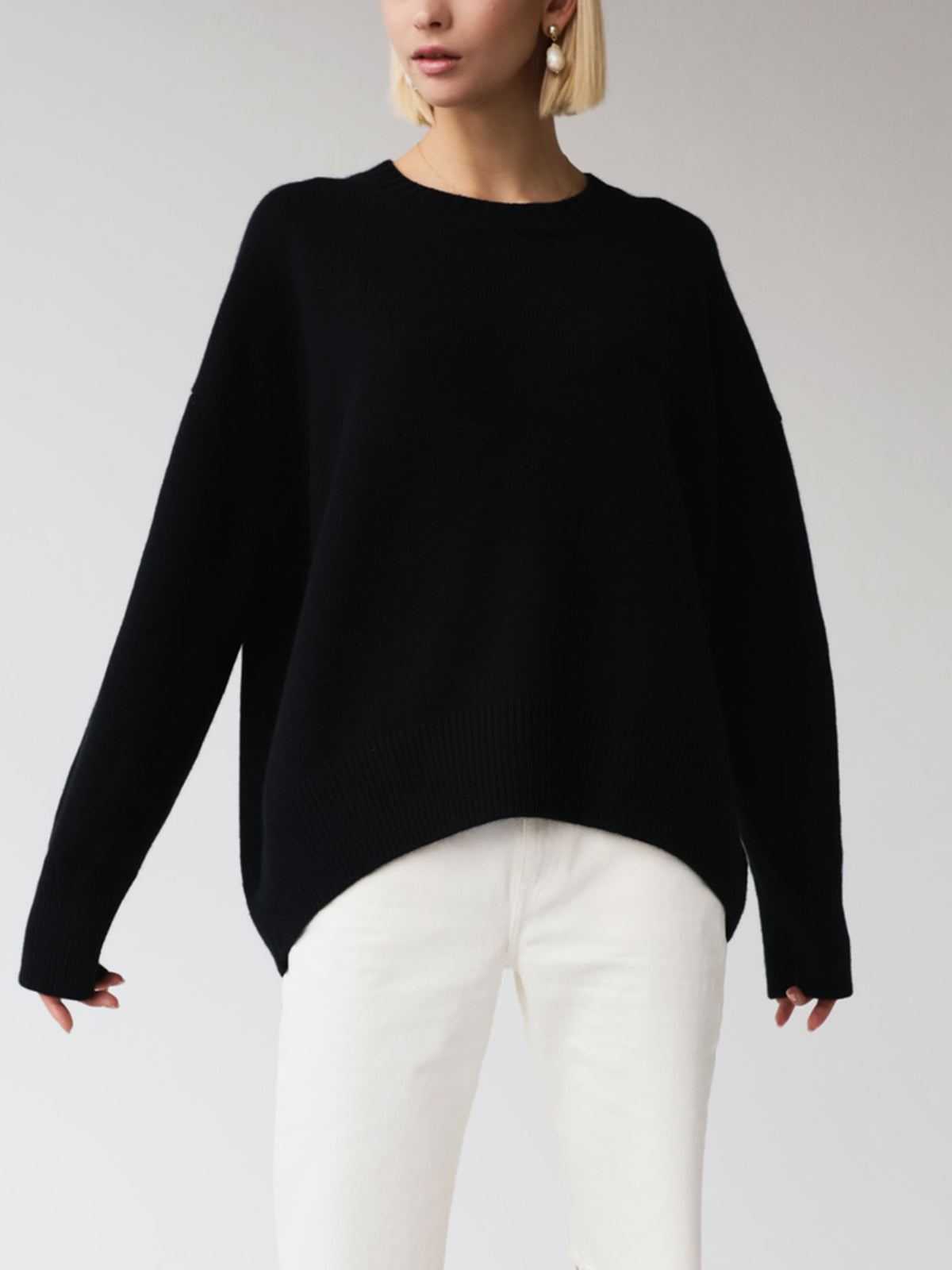 Basic Oversized Pullover Sweater Woman