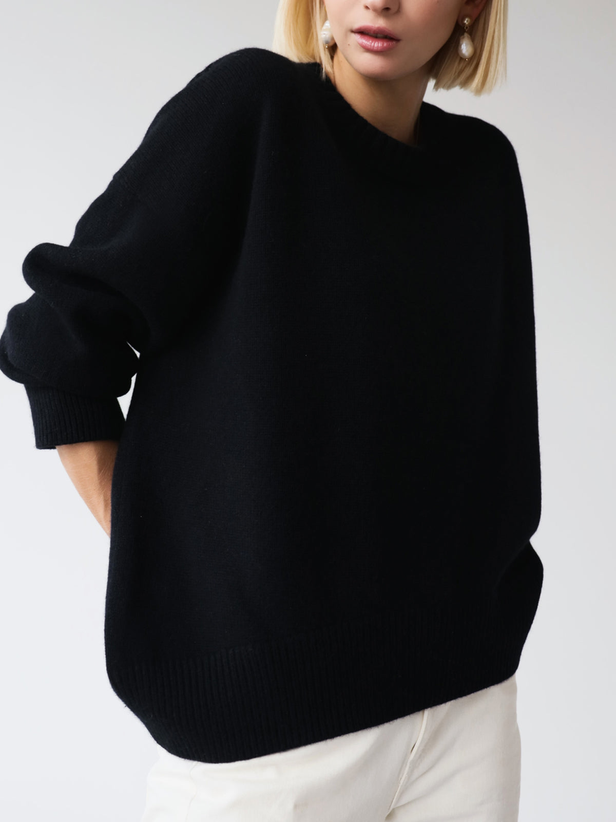 Basic Oversized Pullover Sweater Woman
