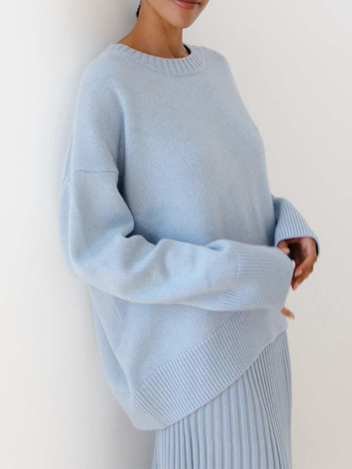 Basic Oversized Pullover Sweater Woman