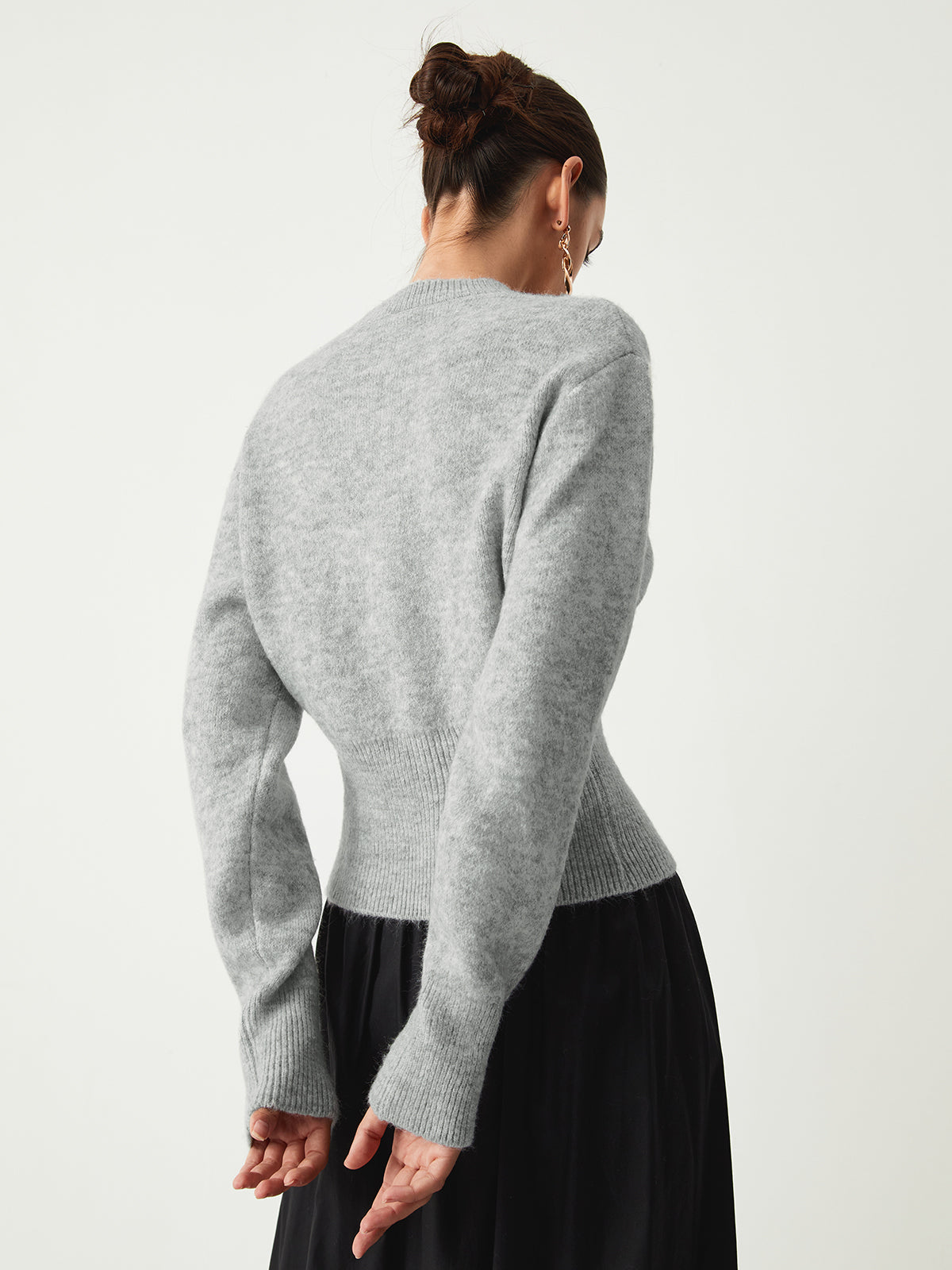 Half Zip Fuzzy Sweater Woman