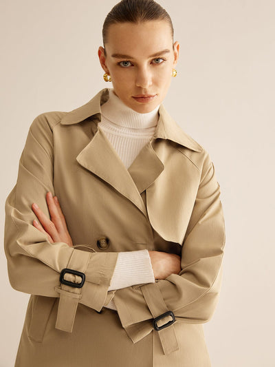 Trench-coat à boucles