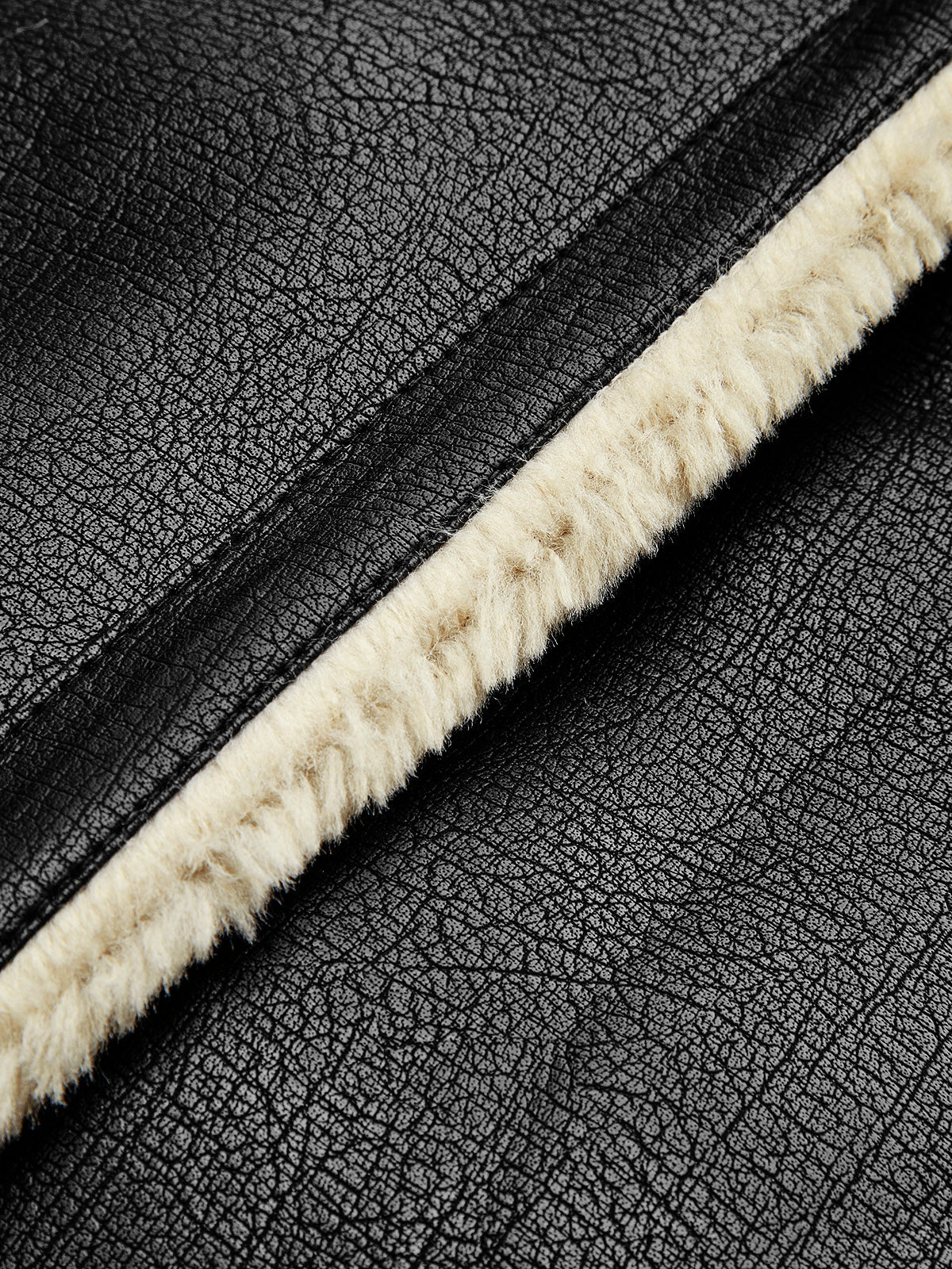 Sherpa Lined Shearling Leather Flight Jacket Woman