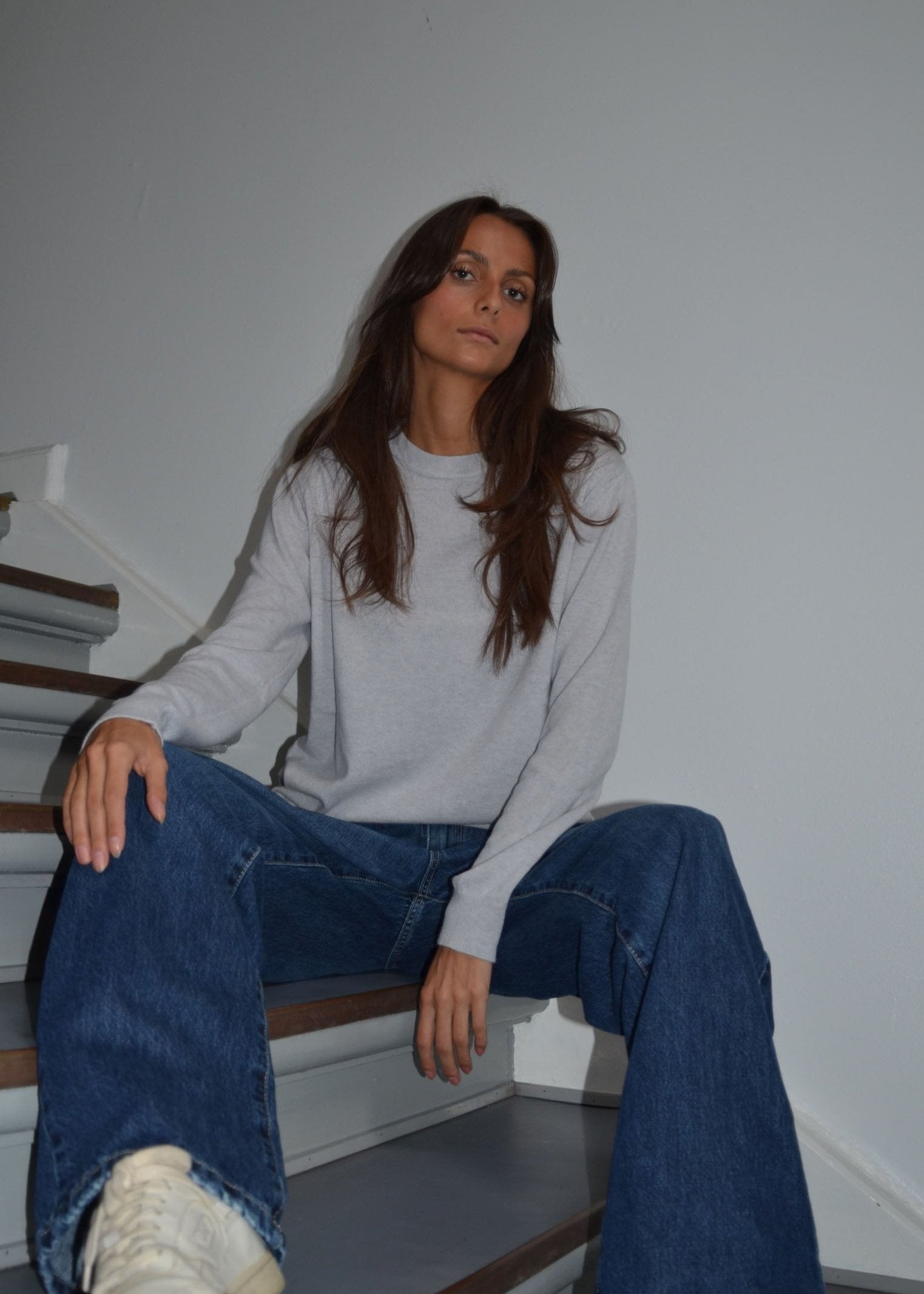 Lena – Light Grey Winter Sweater