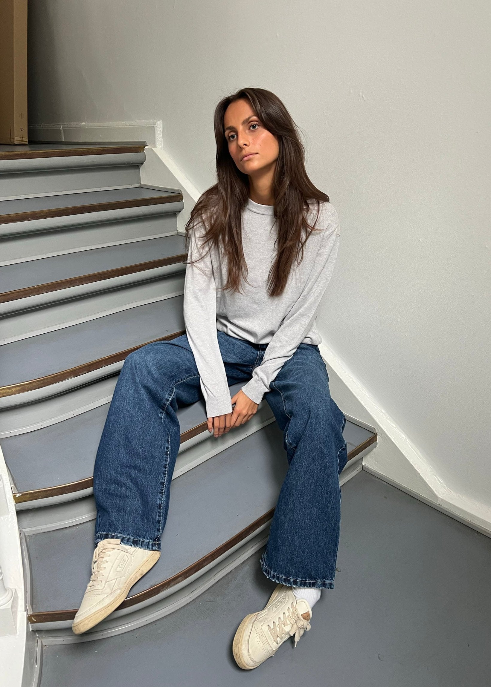 Lena – Light Grey Winter Sweater