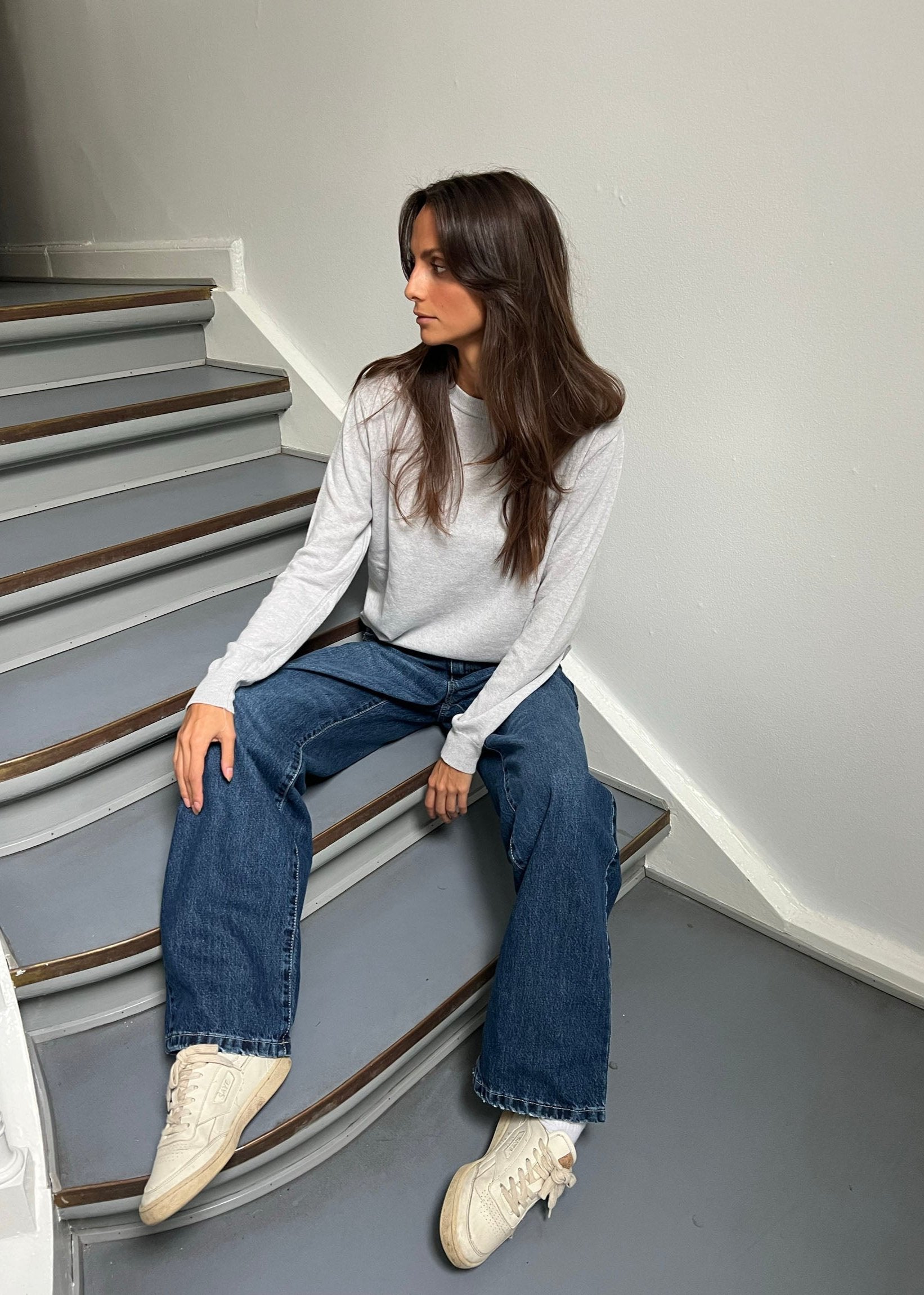 Lena – Light Grey Winter Sweater