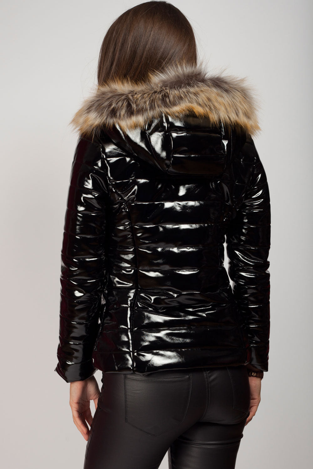 Zevra - Faux Fur Hood Puffer Coat woman