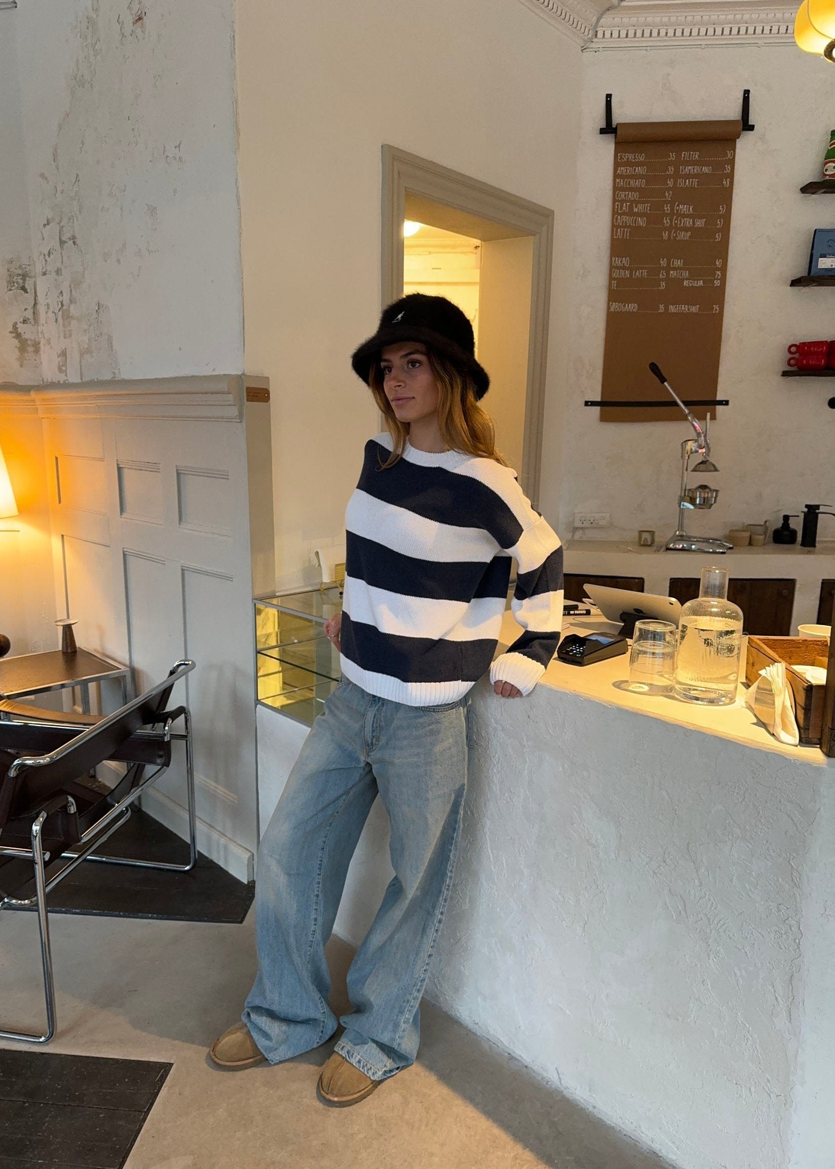 Aurora – Navy White Urban Striped Sweater