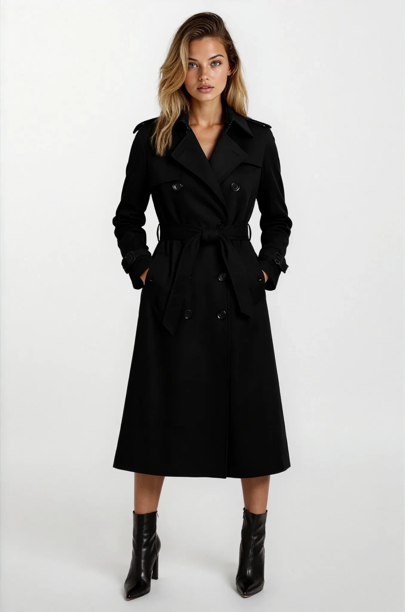 Waterproof Long Trench Coat Woman