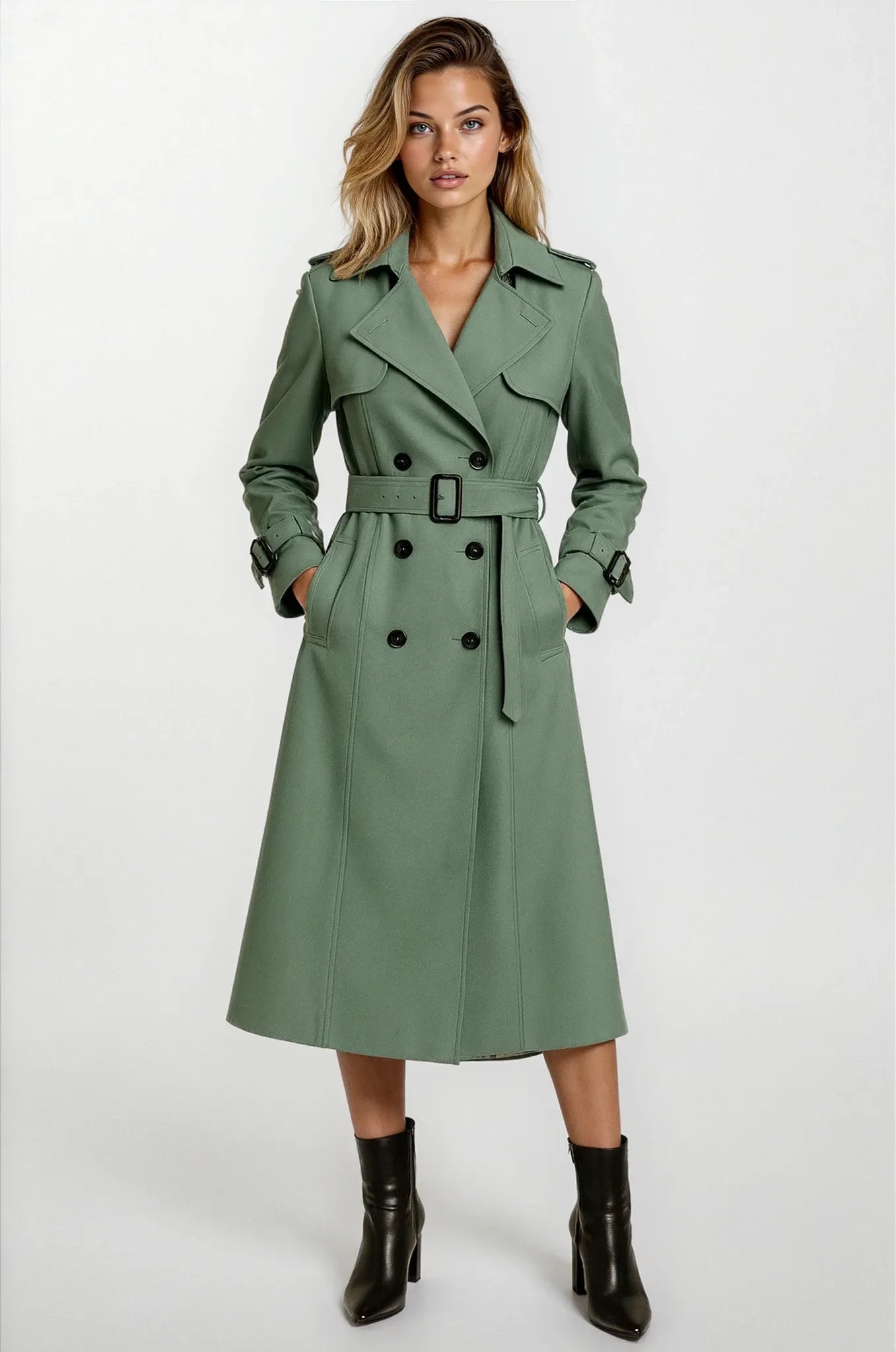 Waterproof Long Trench Coat Woman