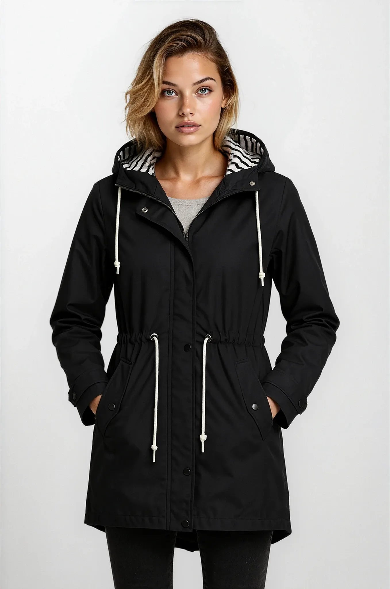 Lisa - Waterproof hooded Raincoat Woman