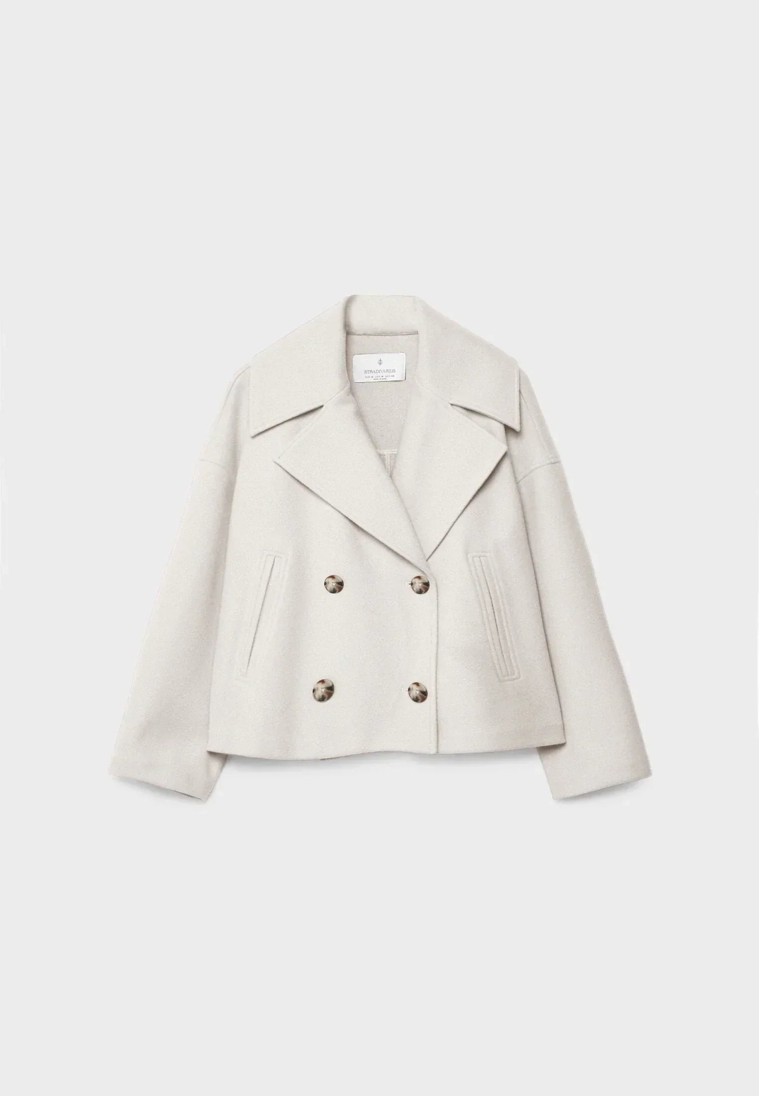 Women's Cropped Jacket - Double Breasted with Notch Lapel