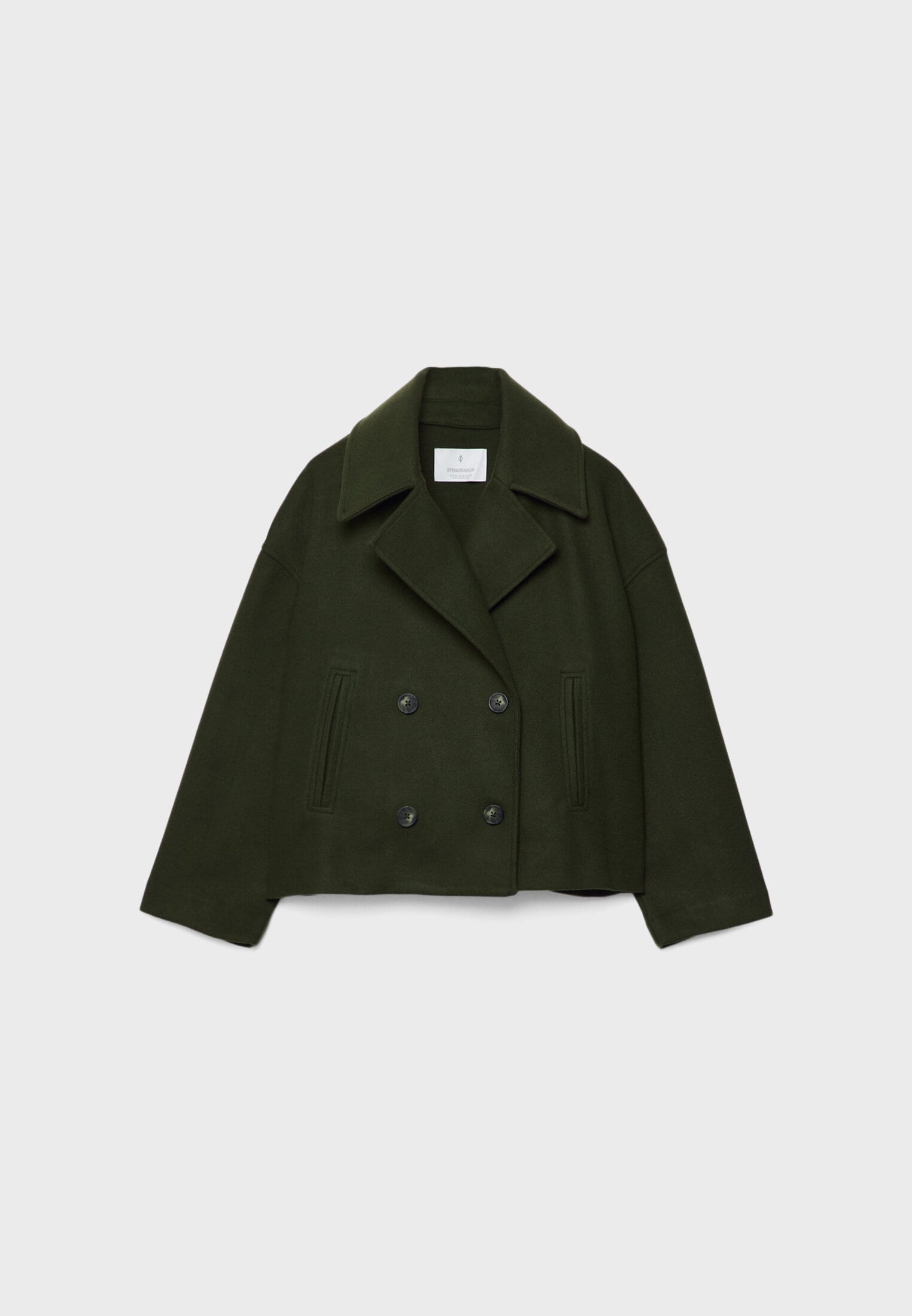Women's Cropped Jacket - Double Breasted with Notch Lapel