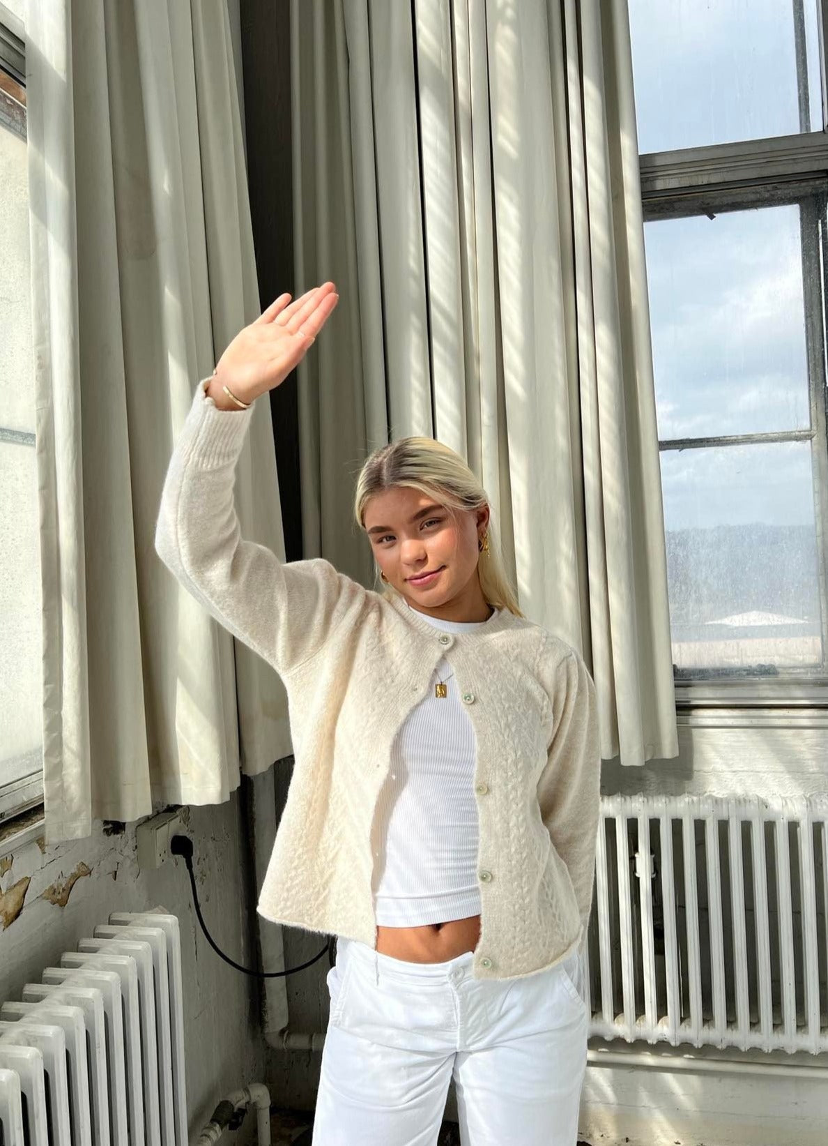 Cilla + Cozy Cable Knit Cardigan