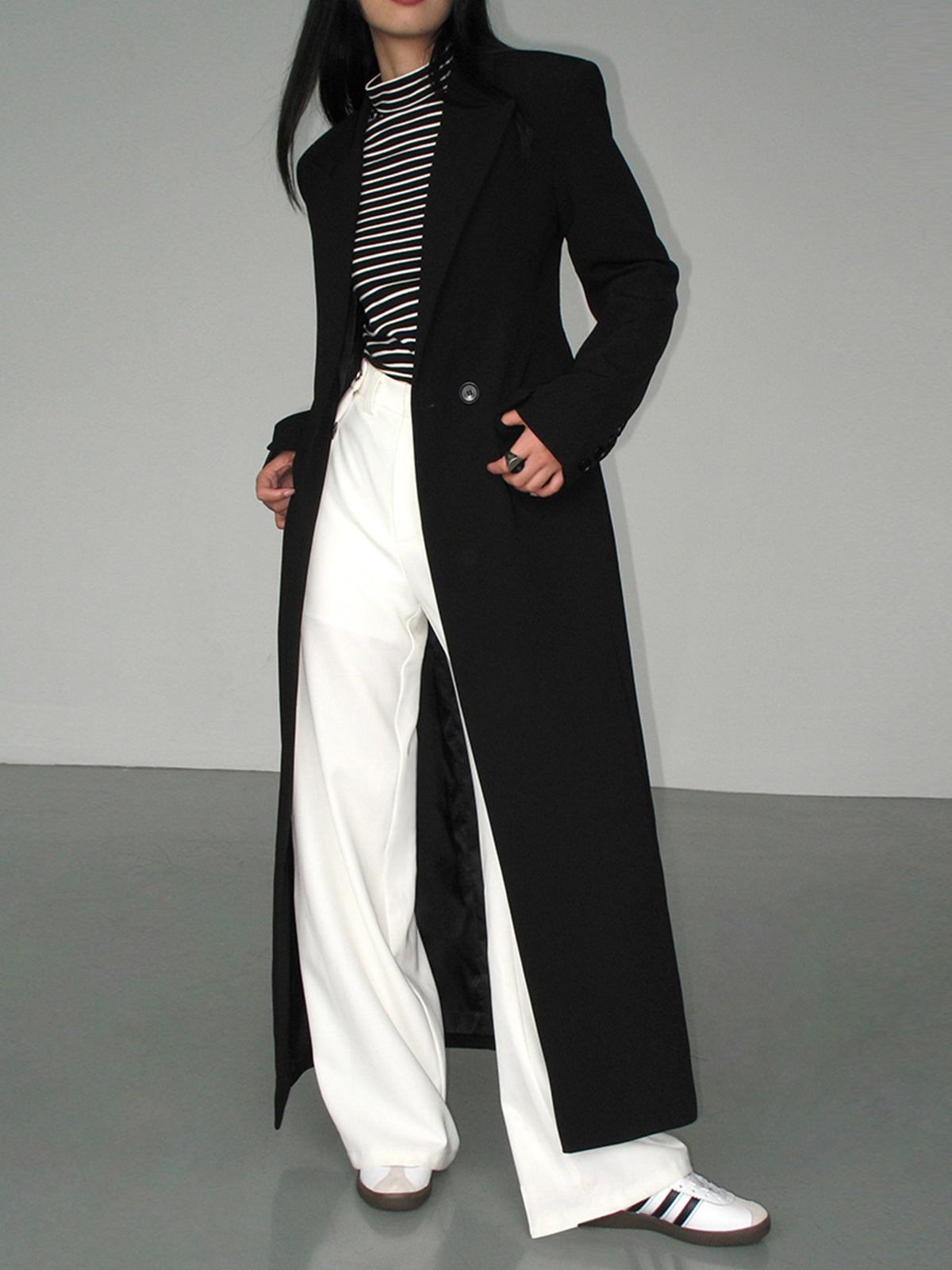 Ava - Longline Split Blazer Coat