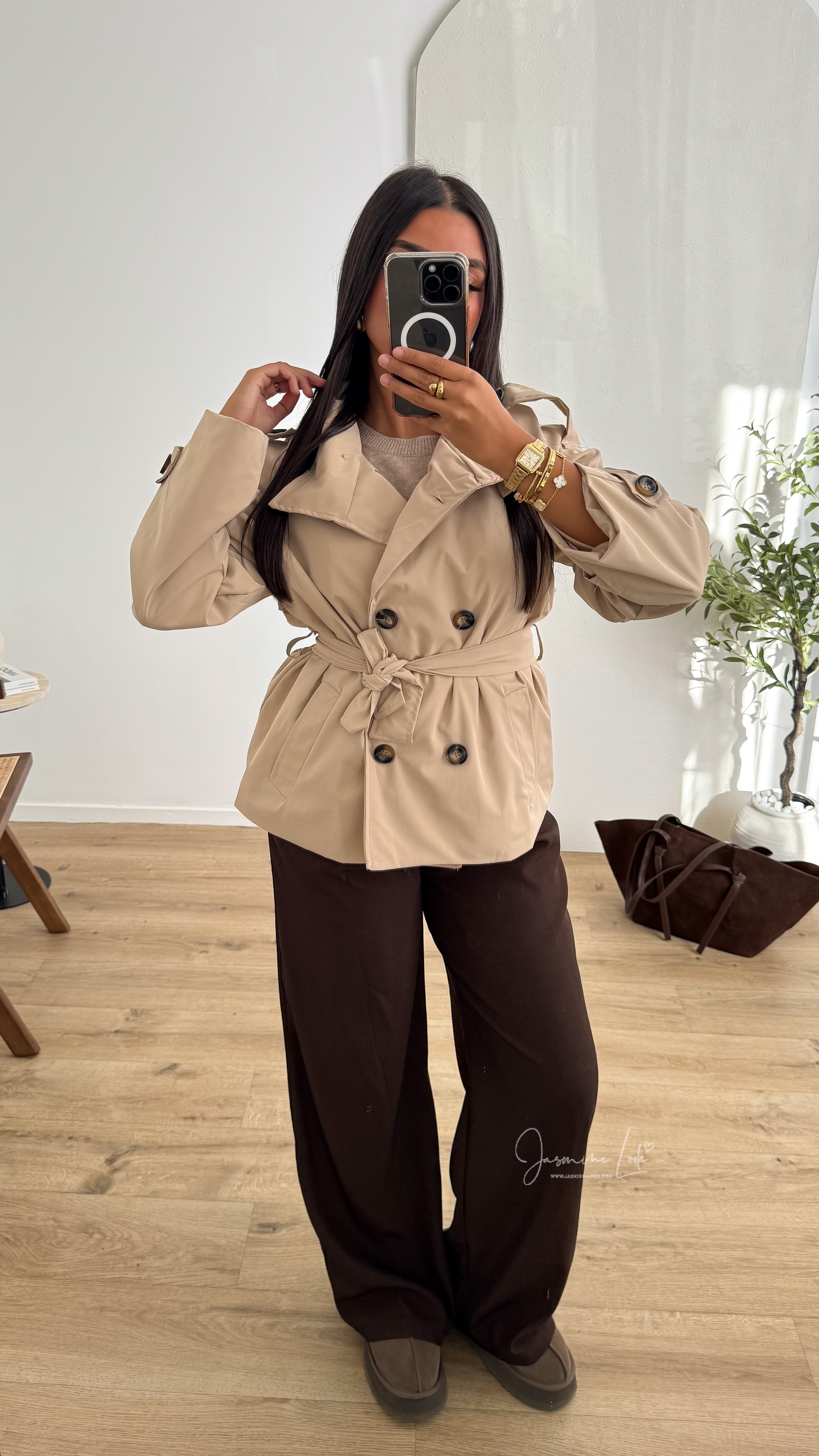 Ayla – Belted Short Trench Coat