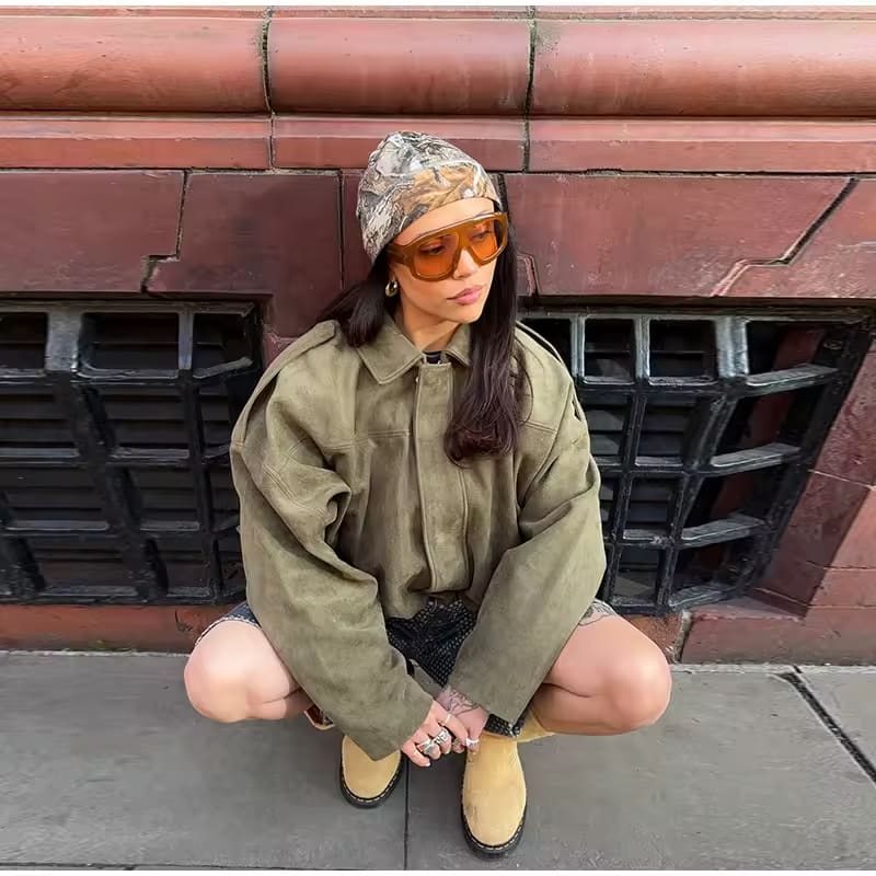 Fabiane – Oversized Suede Leather Jacket