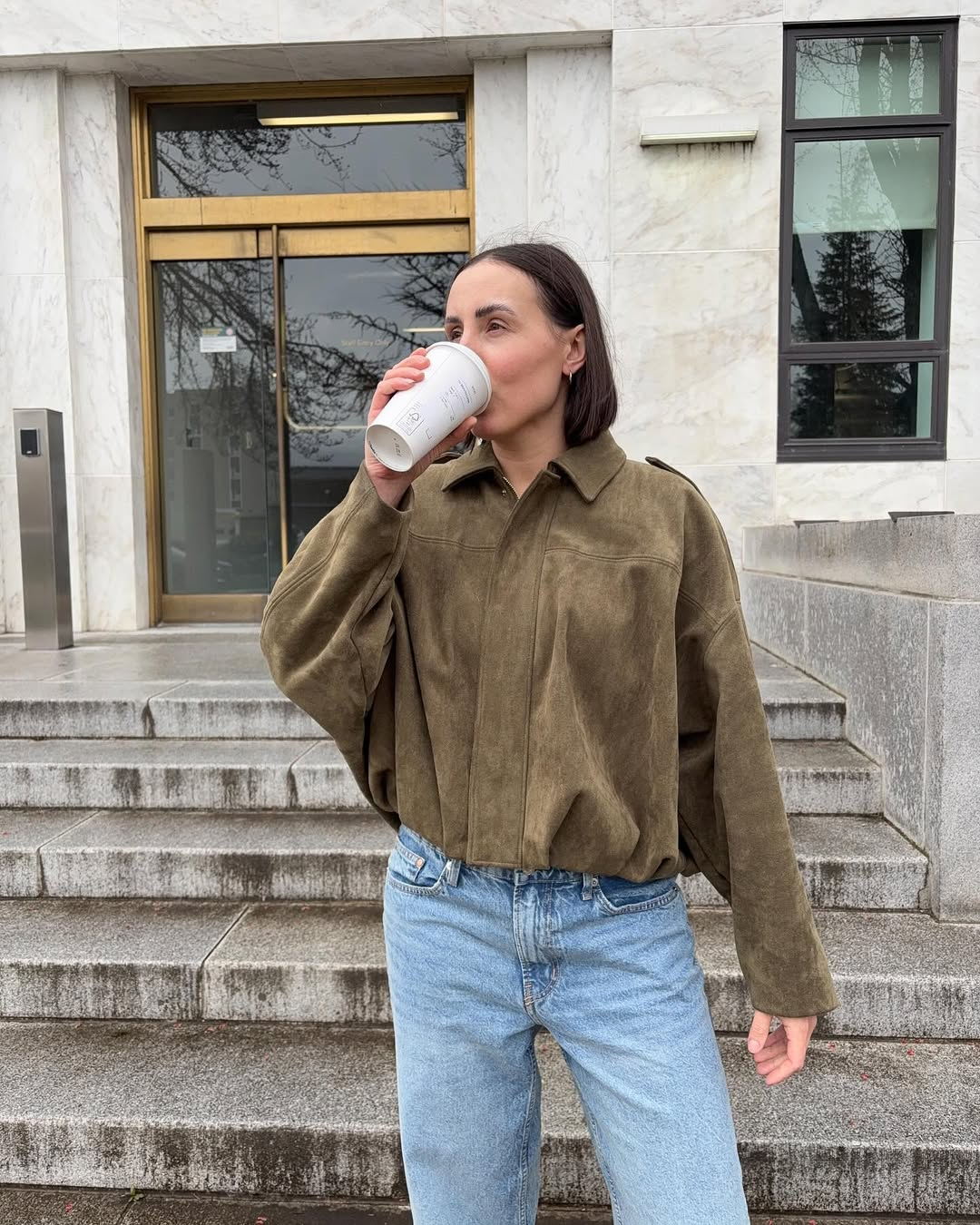 Fabiane – Oversized Suede Leather Jacket