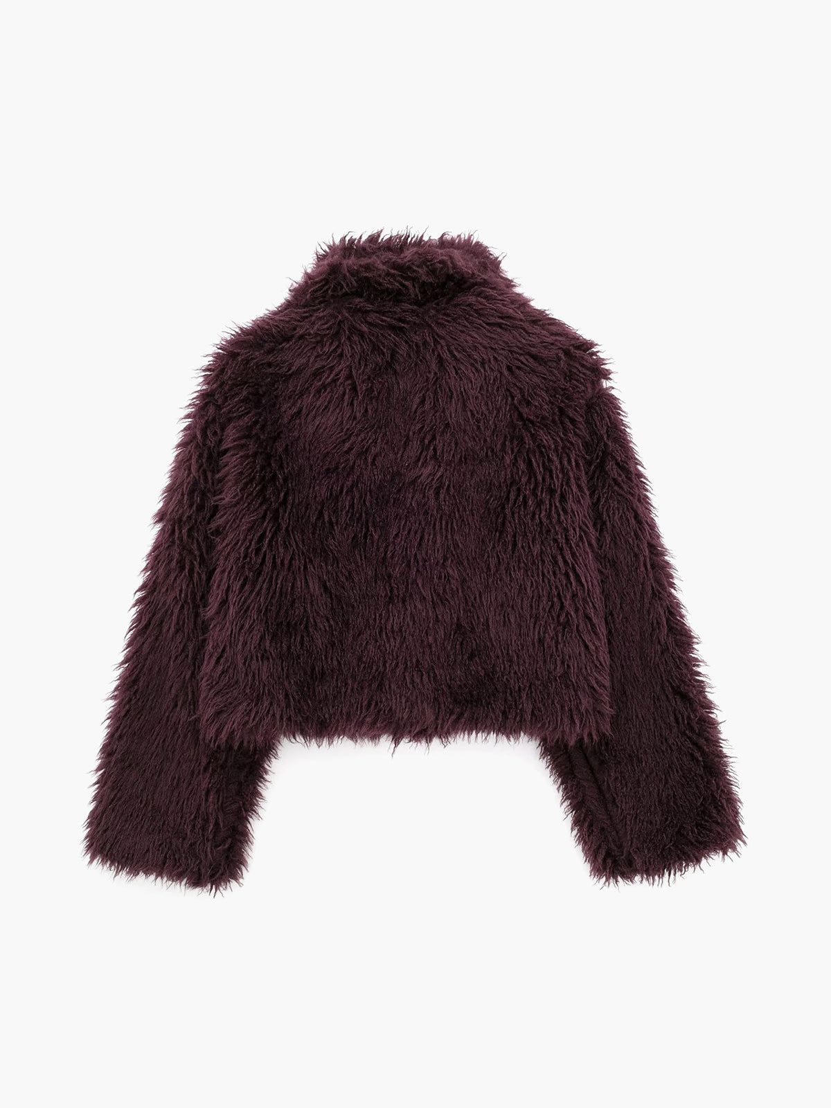 Faux Fur Short Coat for Women – Long Sleeve Minky Fabric, Regular Thickness, Elegant and Cozy Outerwear