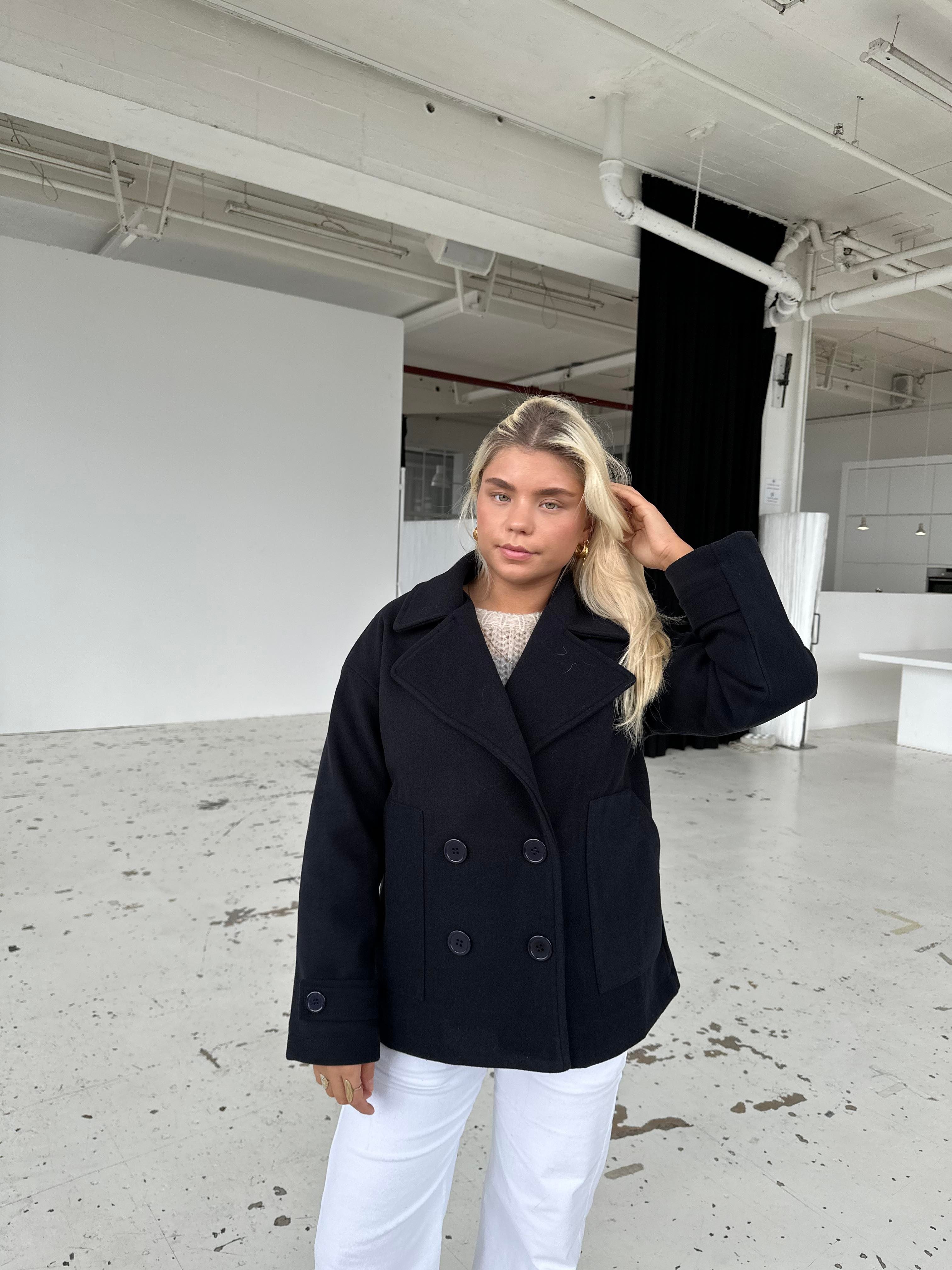 Ginalli - Women’s Wool Navy Peacoat